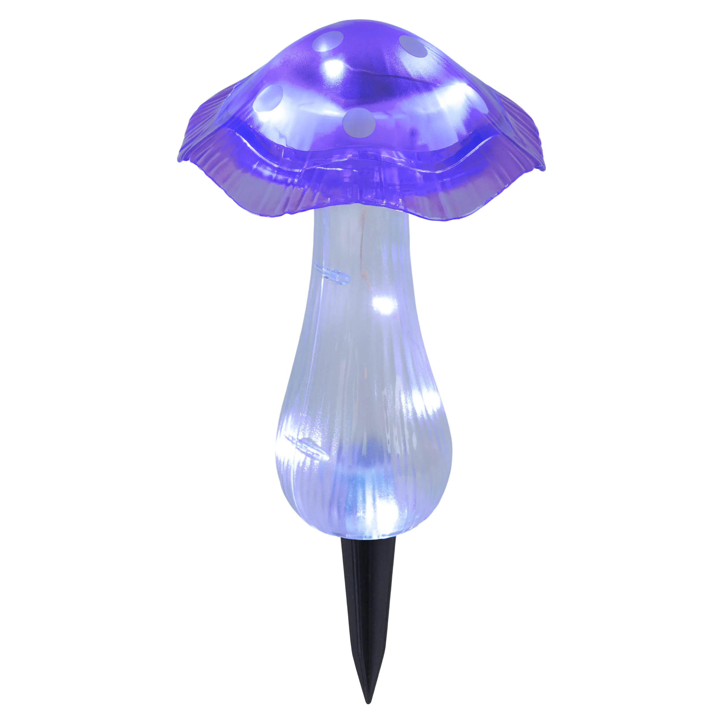 Light & More LED Solarleuchte Pilz lila