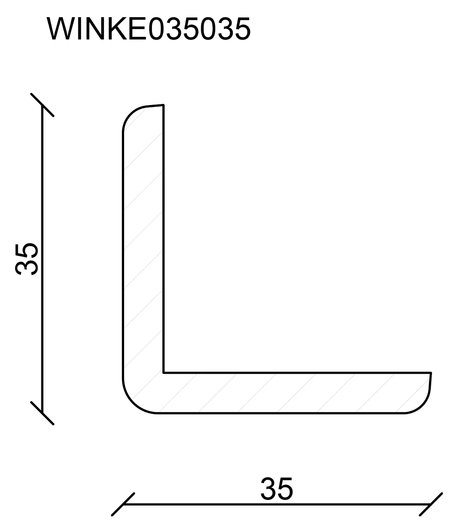 FN Neuhofer Winkelleiste 240 cm 35 x 35 mm Fichte/Kiefer