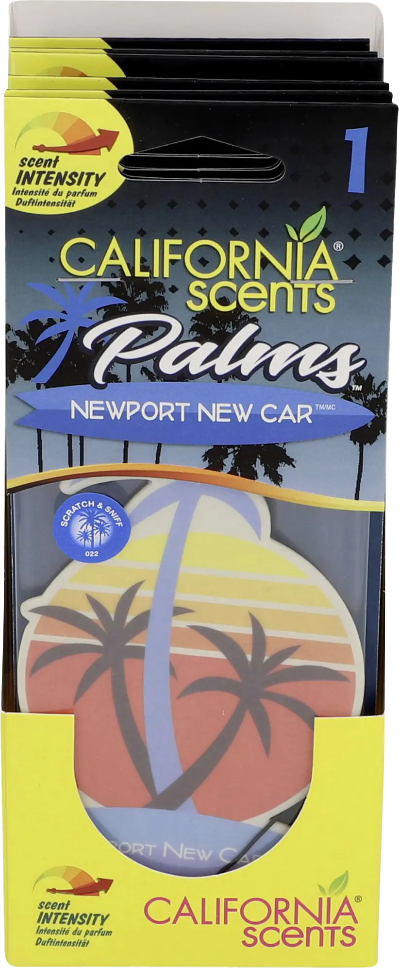 California Scents Papierlufterfrischer Palm Newport New Car California Scents Papierlufterfrischer Palm Newport New Car