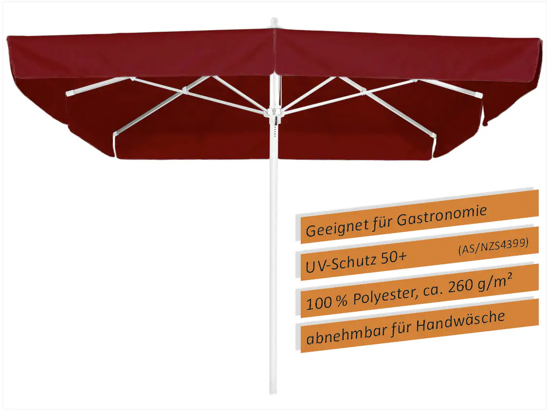 Schneider Sonnenschirm Quadro bordeaux 300 x 300 cm