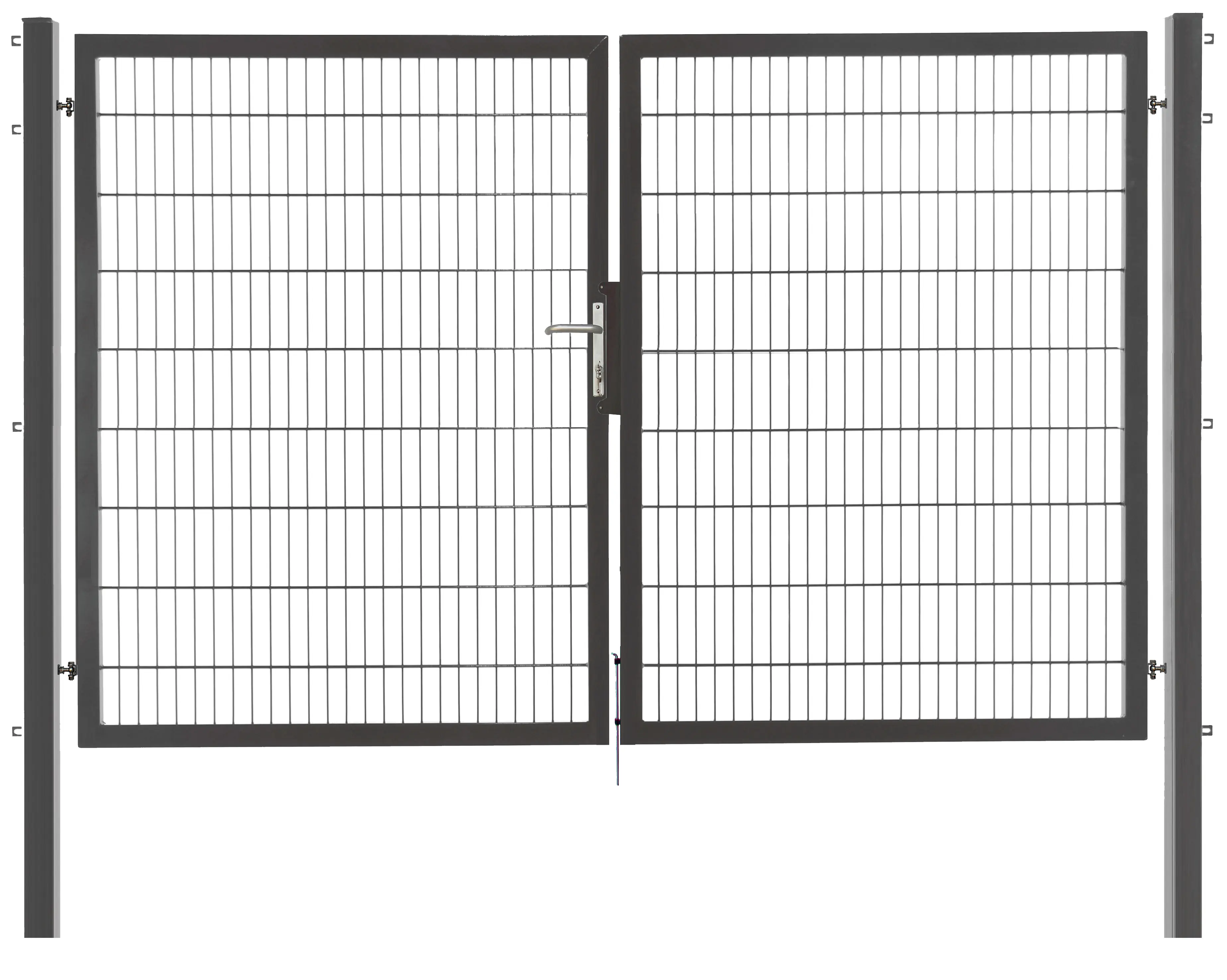 Floraworld Gartentor Premium 2-Tore inkl. 2 Pfosten 300 x 180 cm anthrazit