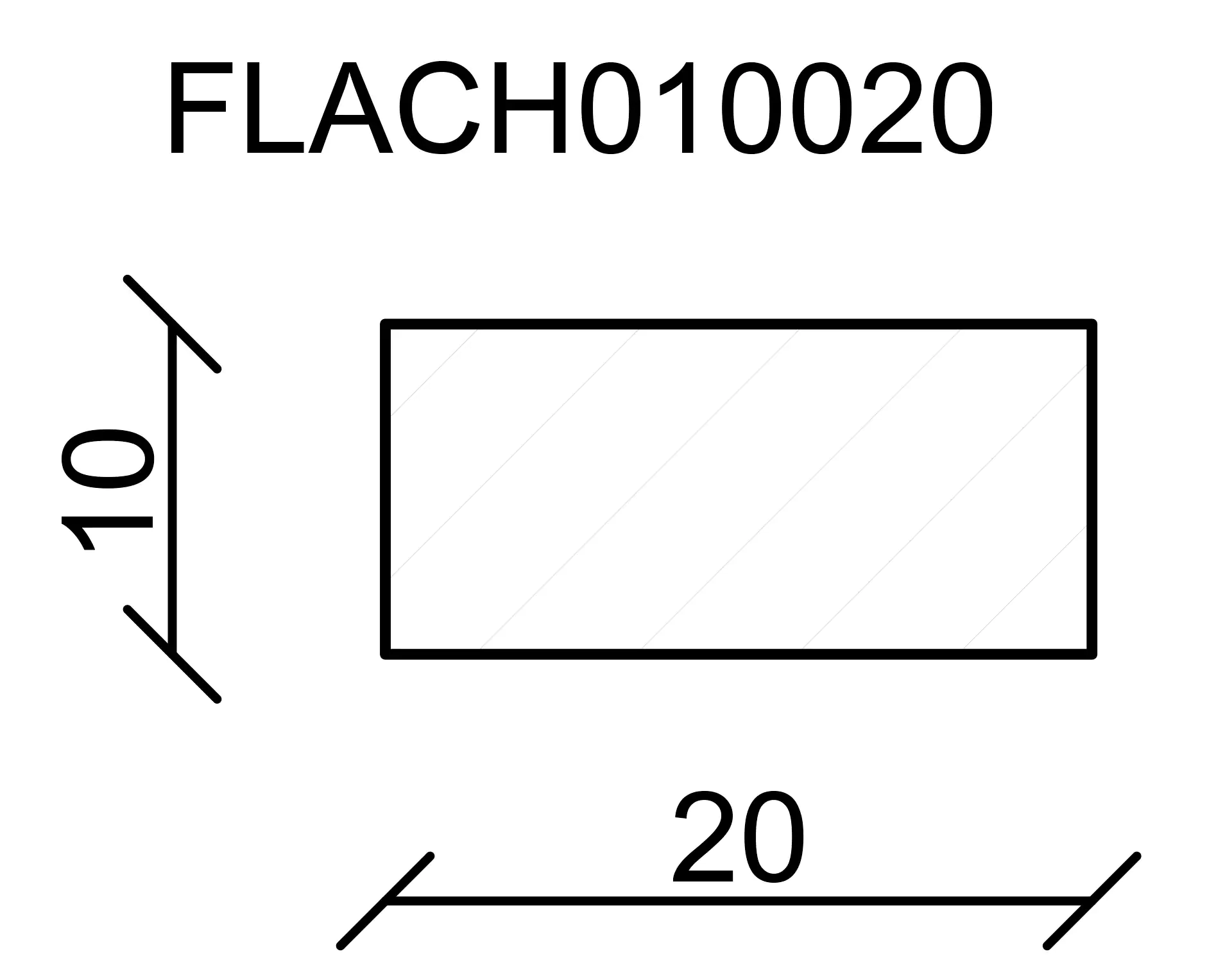 FN Neuhofer Flachleiste 95 cm 20 x 10 mm Buche