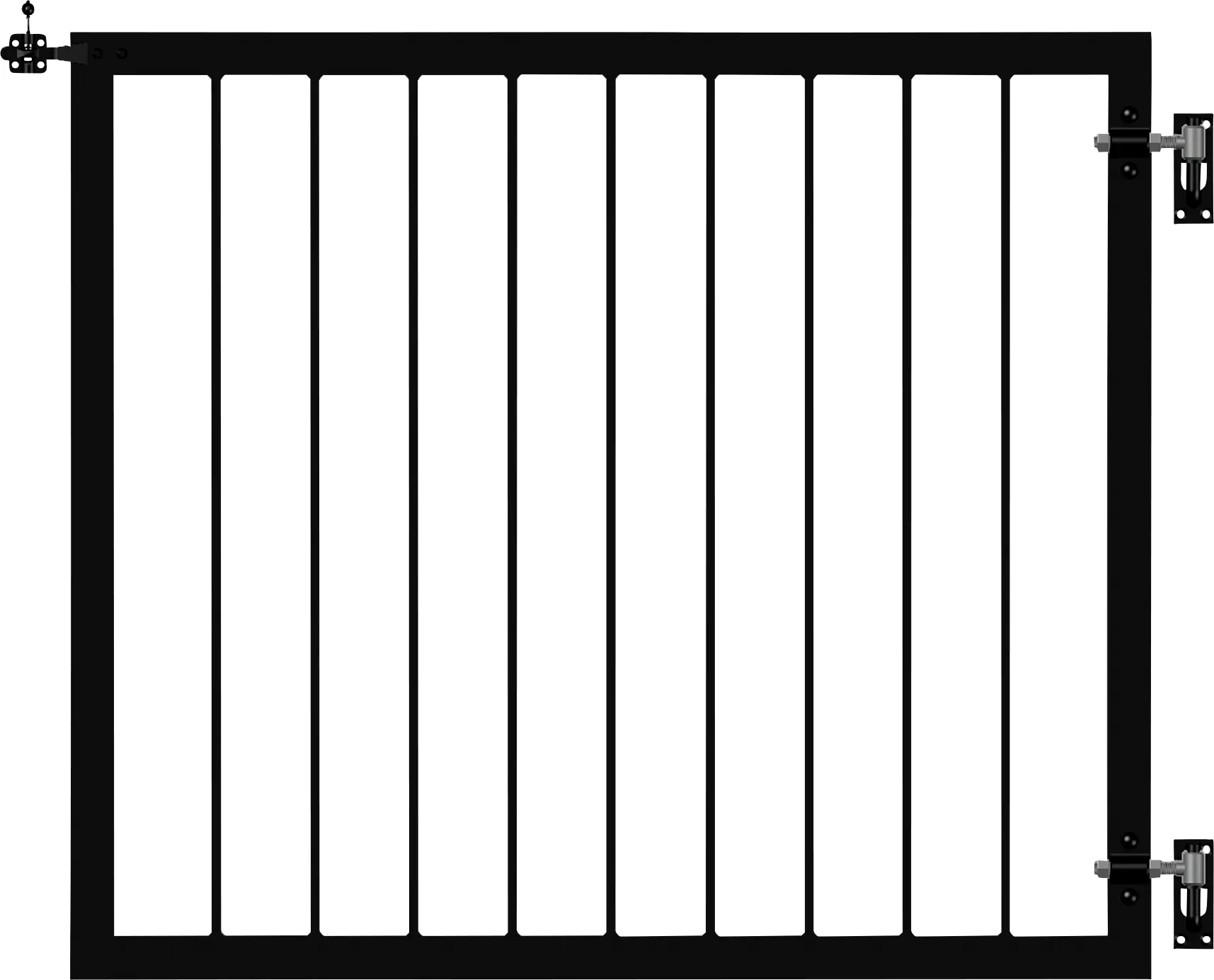 Plus Einzeltor Basic Stahl 100 × 85 cm schwarz