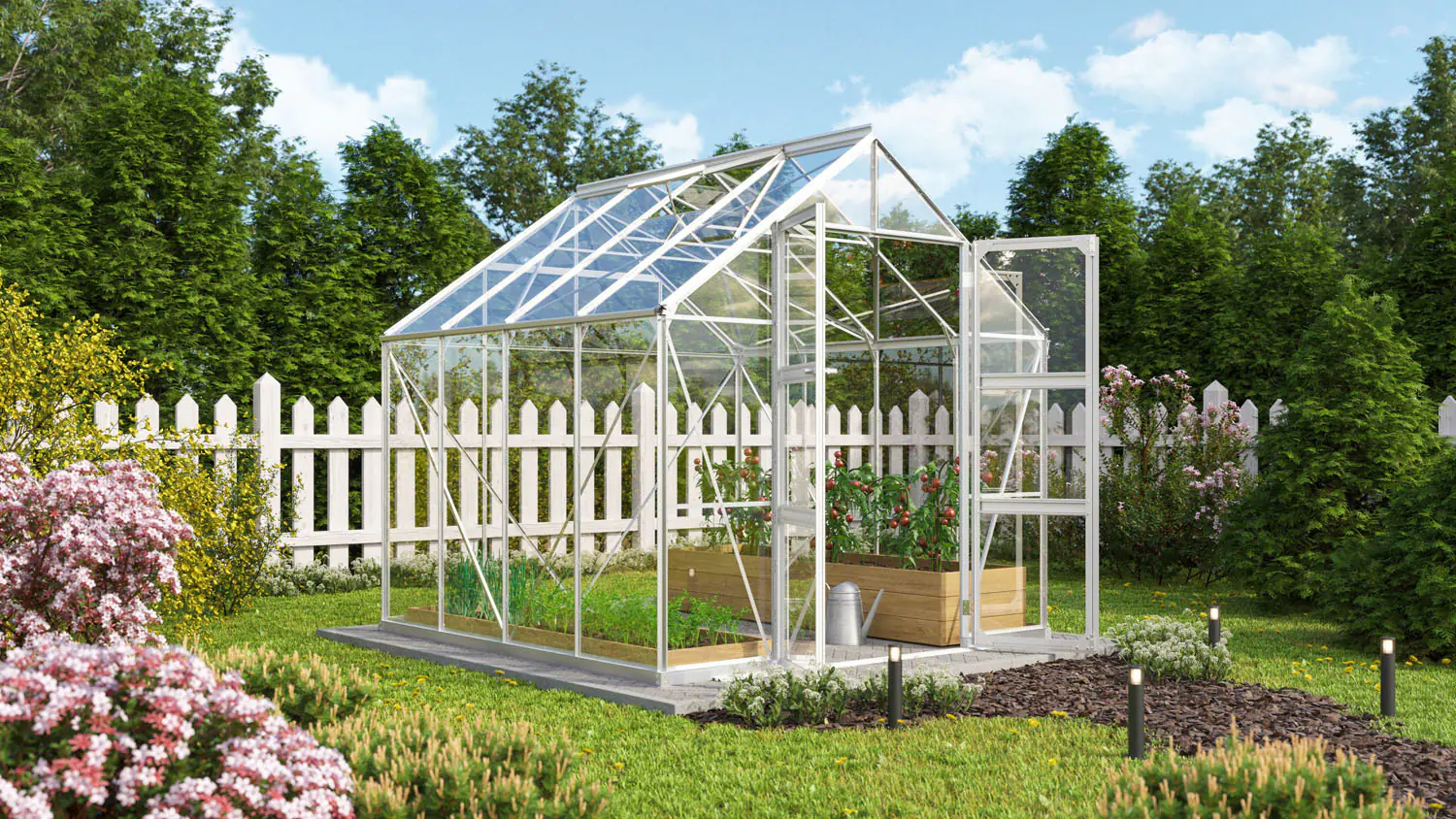 Vitavia Gewächshaus Domus 6700 257 x 261 cm 3 mm Sicherheitsglas Vitavia Gewächshaus Domus 6700 257 x 261 cm 3 mm Sicherheitsglas