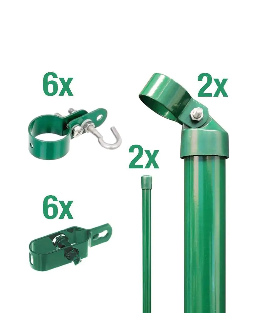 Alberts Komplettset Zauneck-Set für Maschendrahtzaun 150 cm zE grün