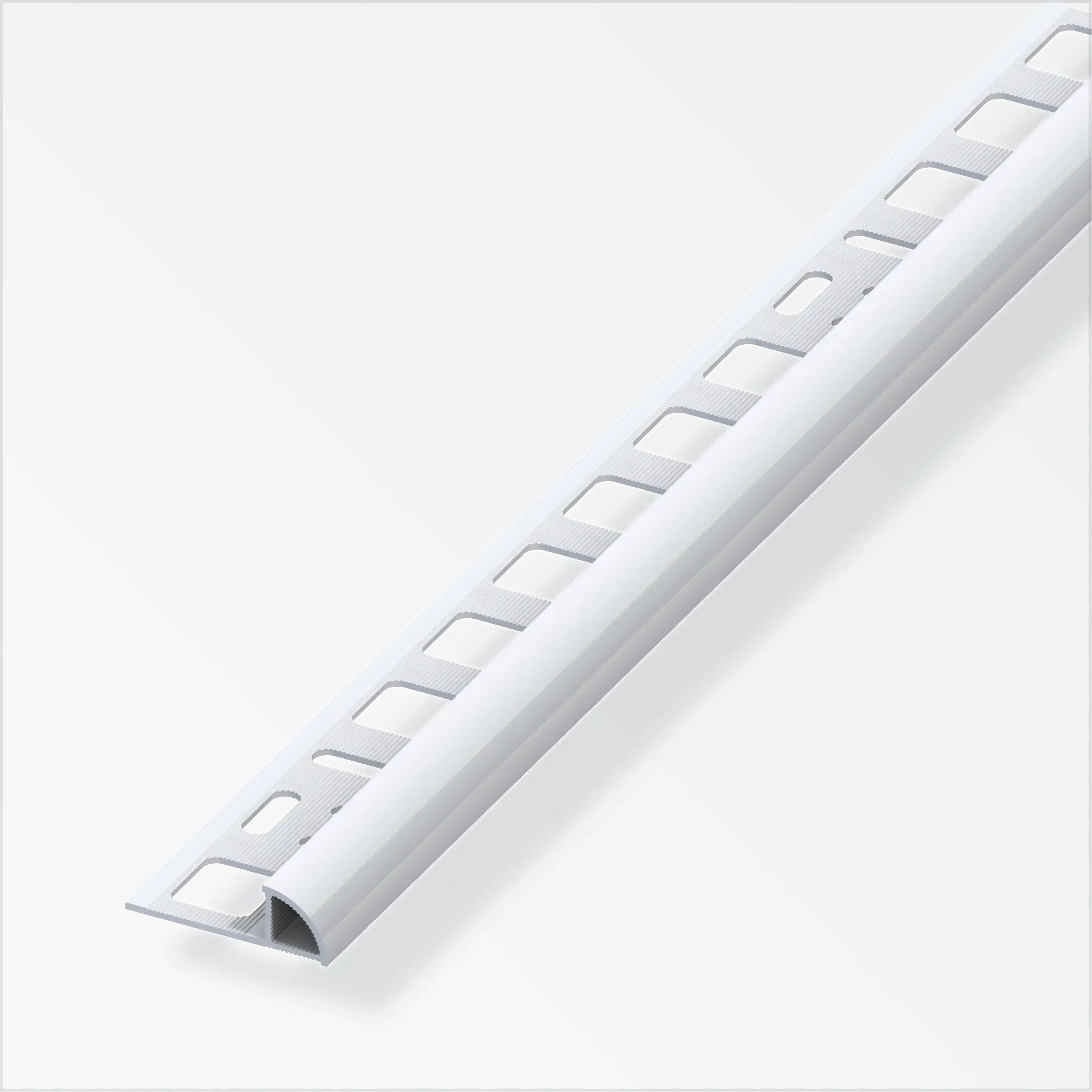 4001116720734 alfer Viertelkreisprofil PVC glatt grau glänzend