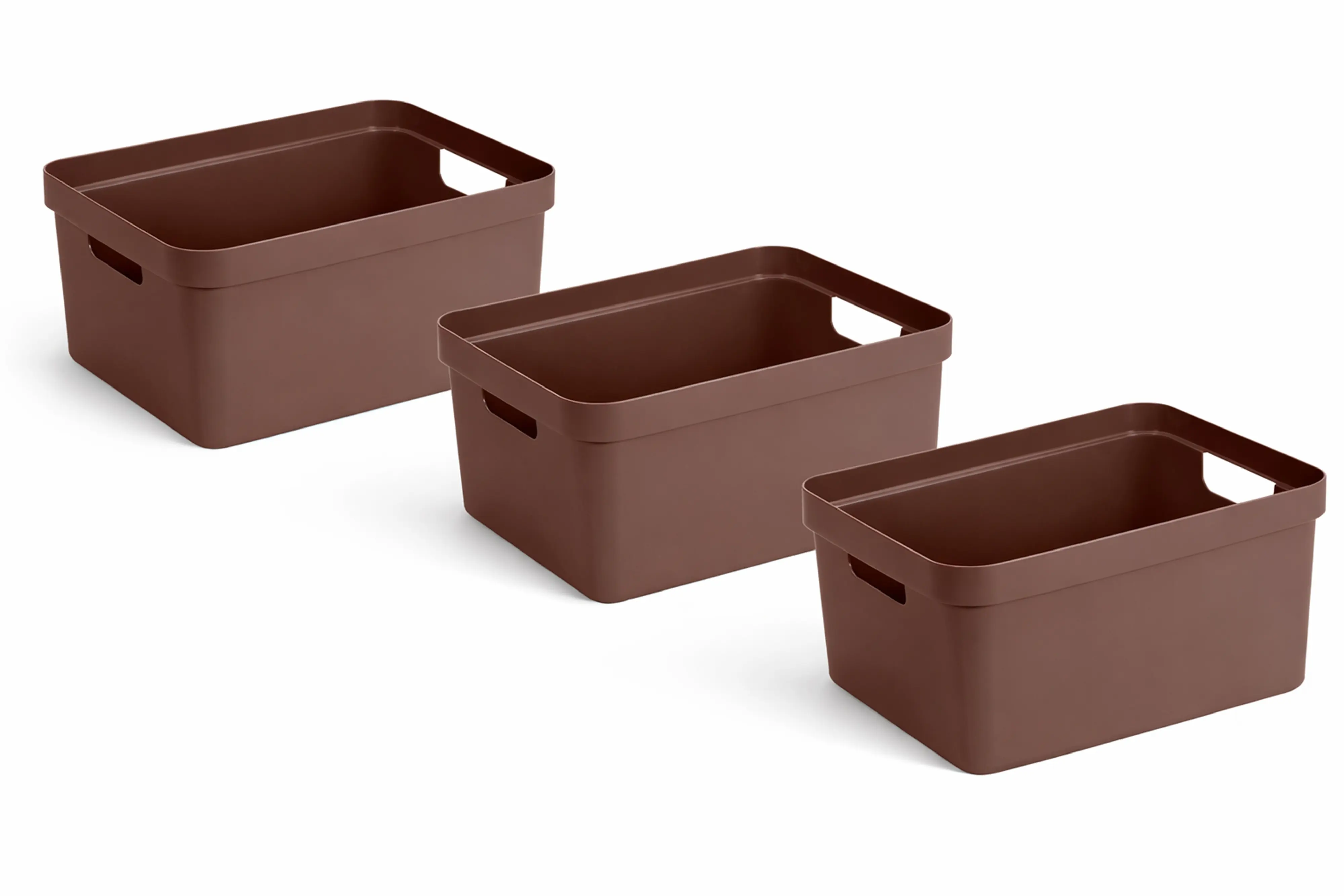 Sunware Aufbewahrungsbox Sigma Home 32L schoko 3er Set