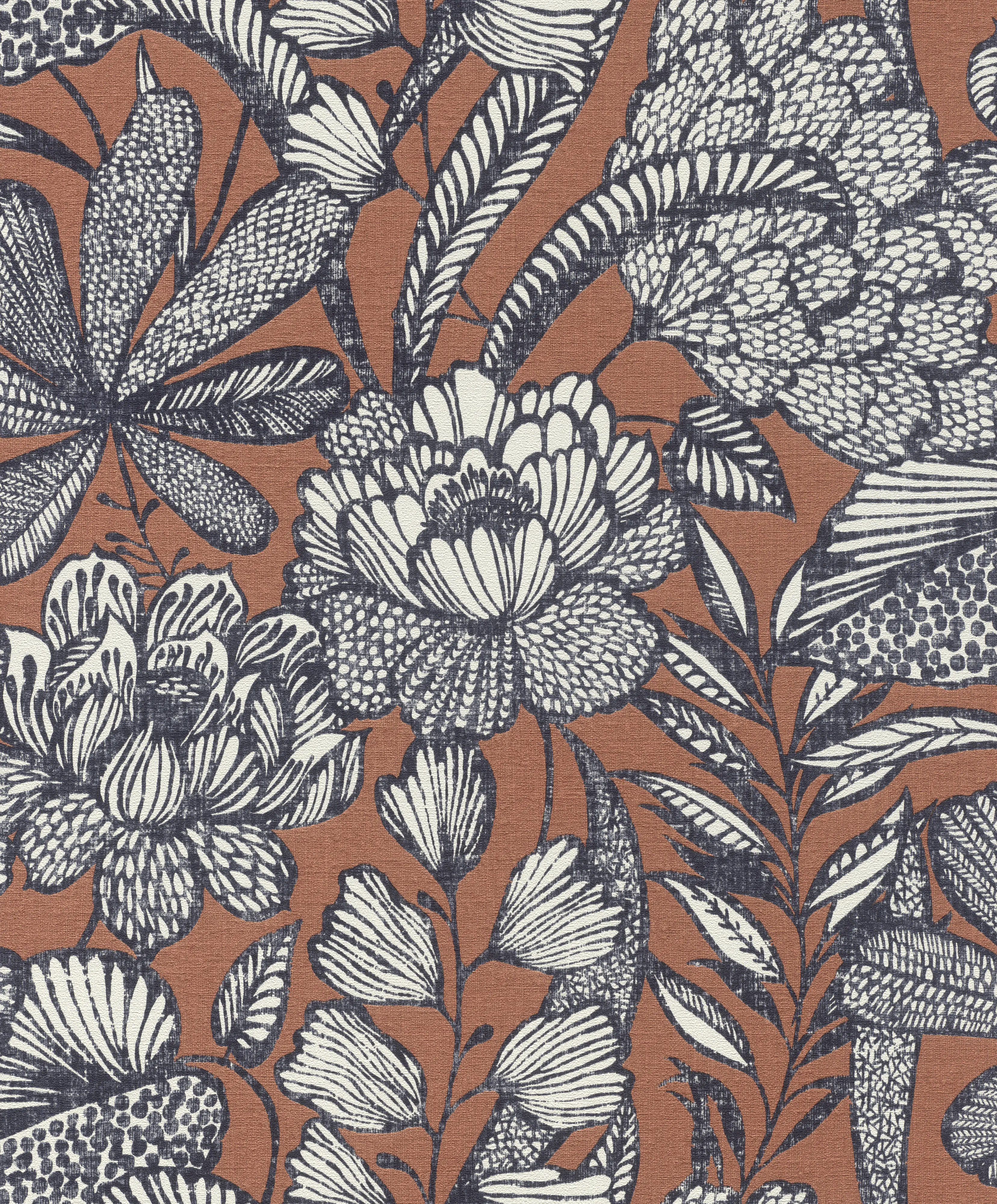 Rasch Vliestapete 555370 Rot-Terra Muster & Motive 10,05 m x 0,53 m