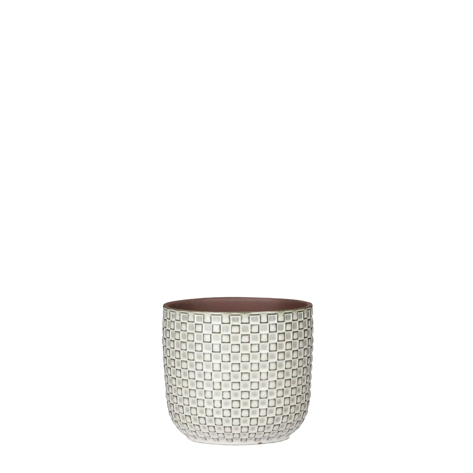 Mica Keramikübertopf Daan rund weiss Ø 12 x H 11 cm 