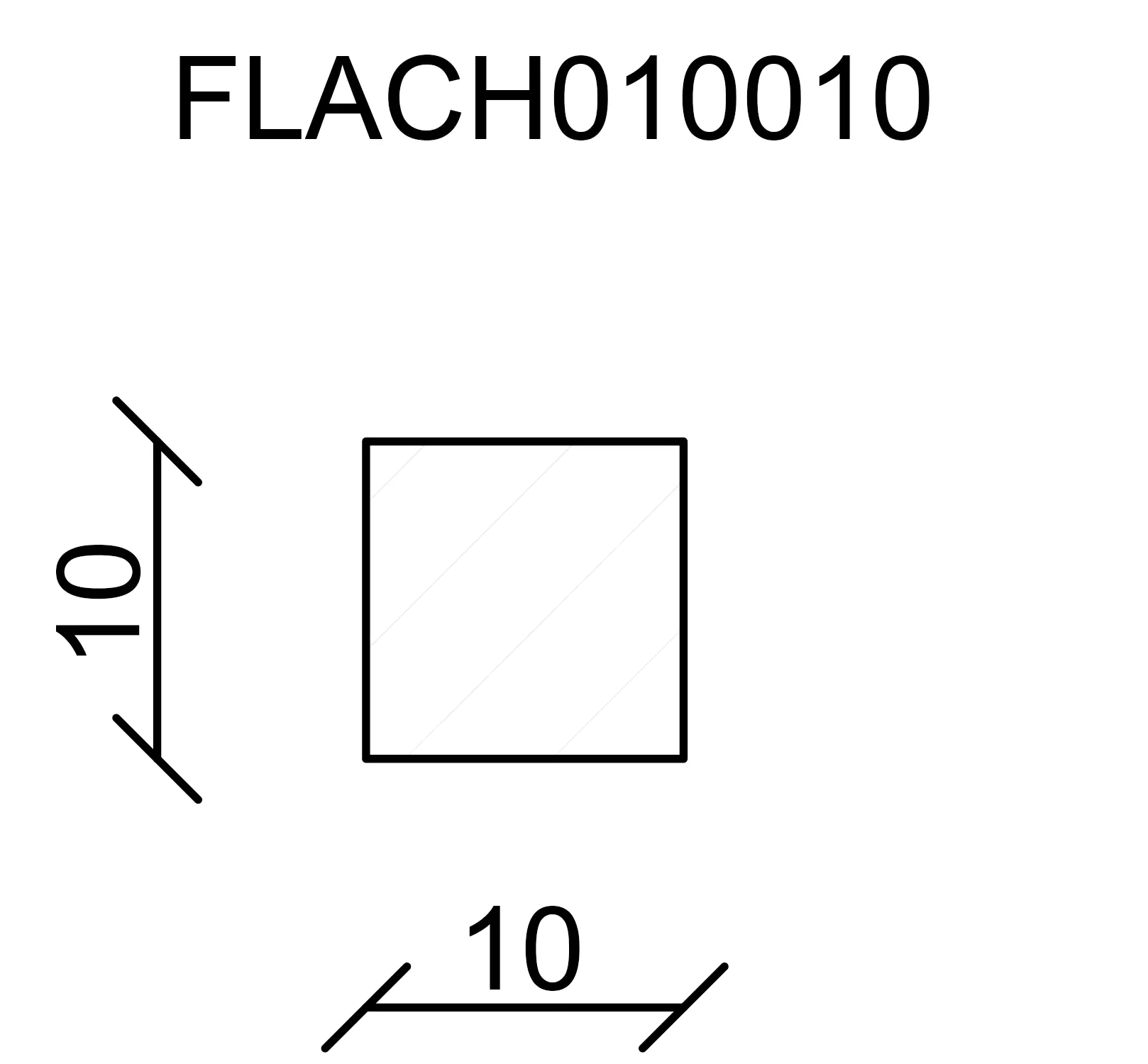 FN Neuhofer Flachleiste 95 cm 10 x 10 mm Buche