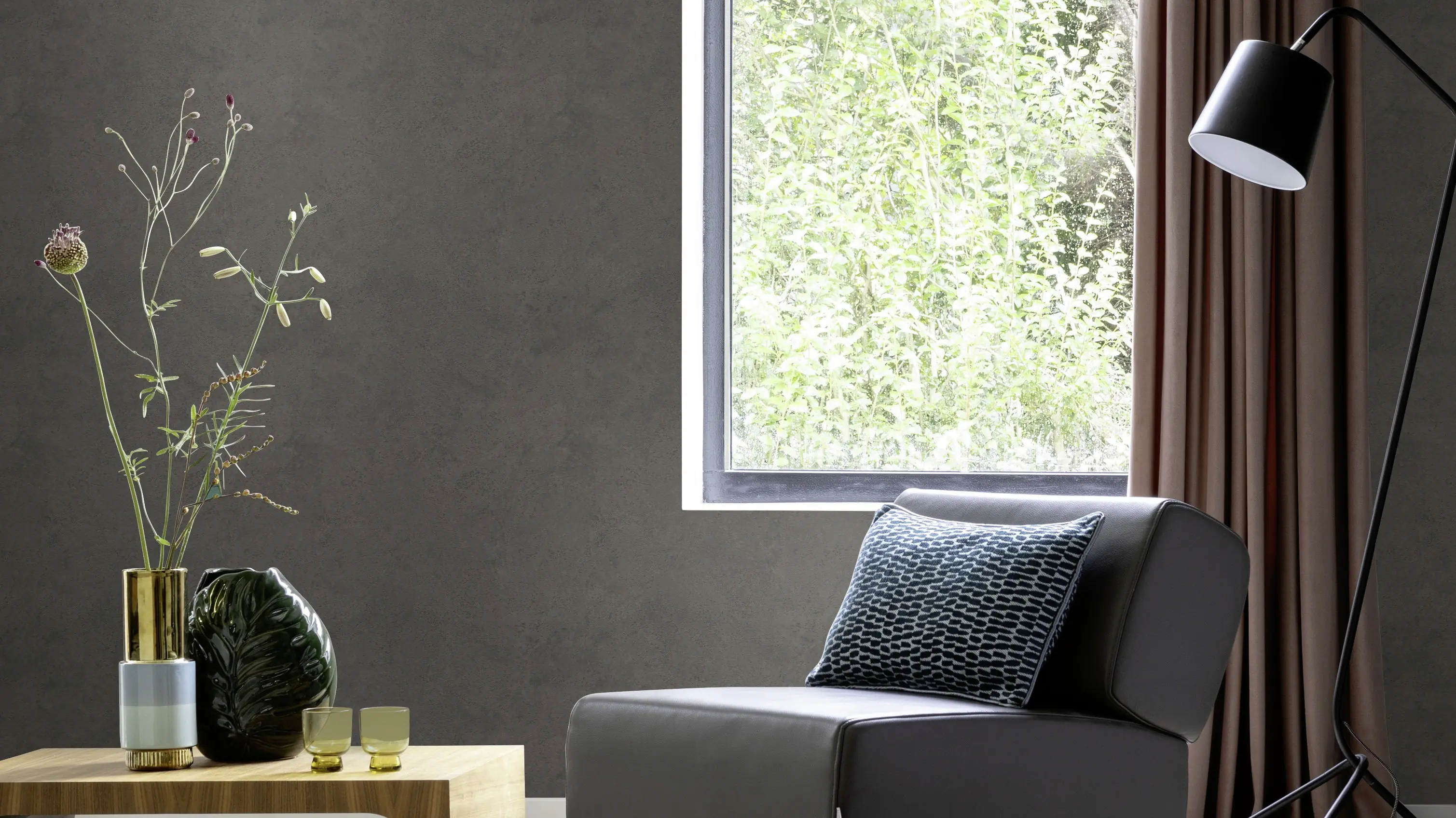 Rasch Vliestapete 315189 Braun-Dunkelbraun Uni 10,05 m x 0,53 m