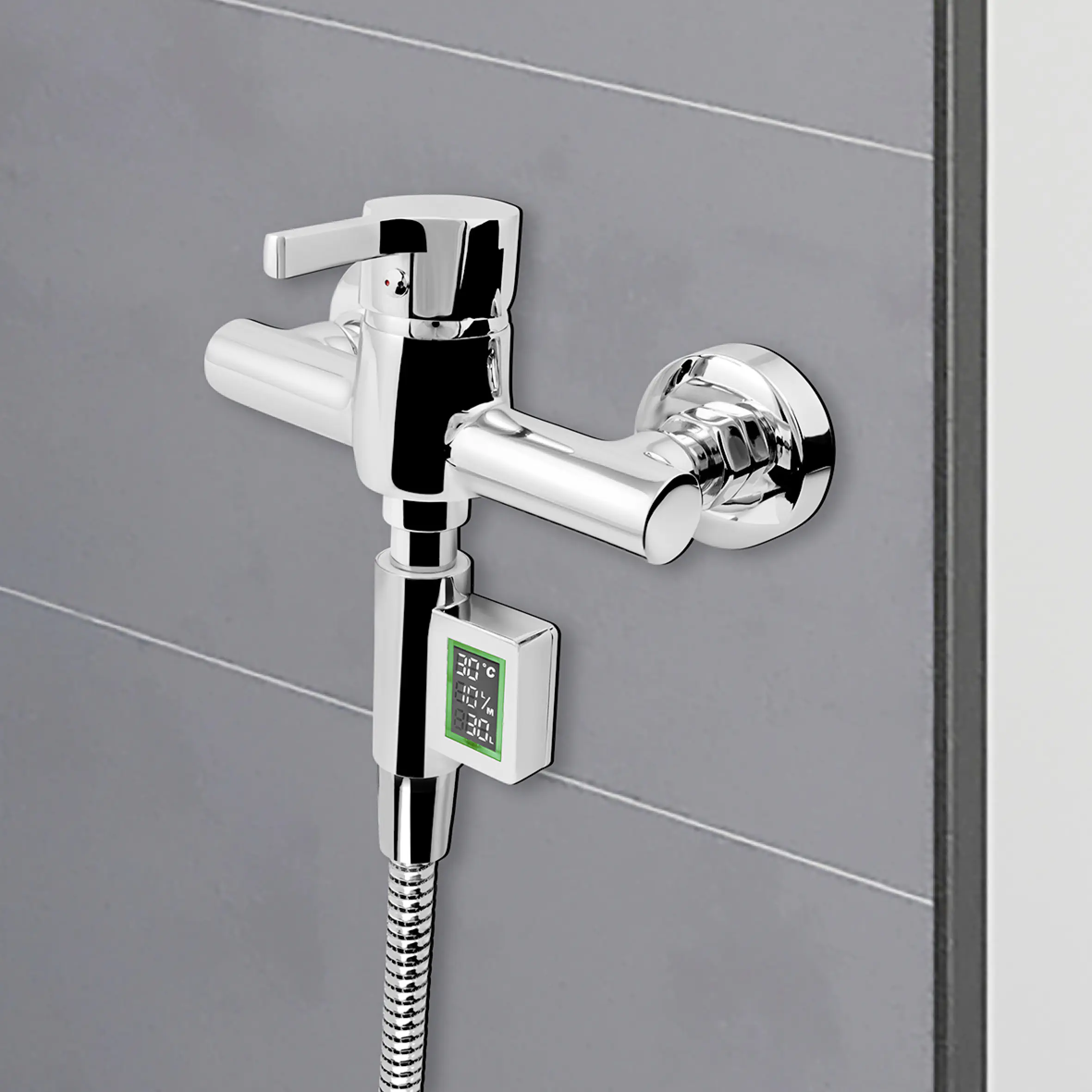 Cornat Verbrauchsanzeiger Smartly mit LED Digitalanzige verchromt