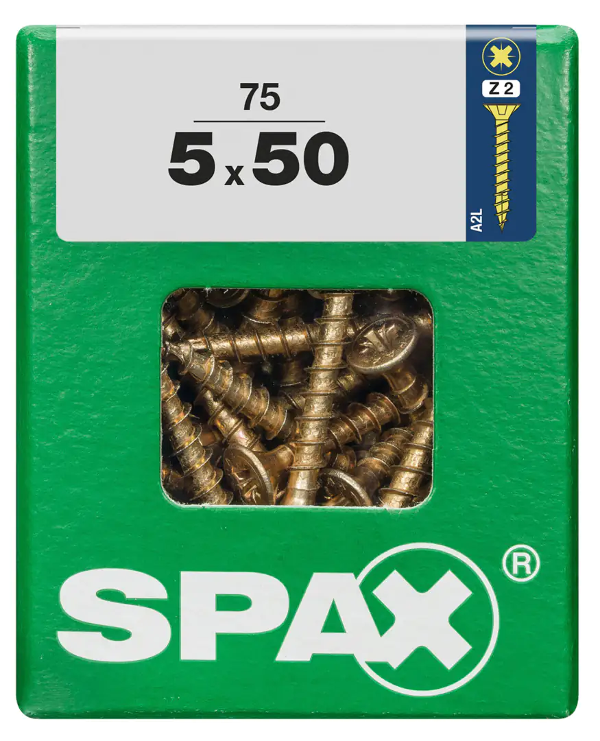 Spax Universalschrauben 5.0 x 50 mm PZ 2 - 75 Stk.