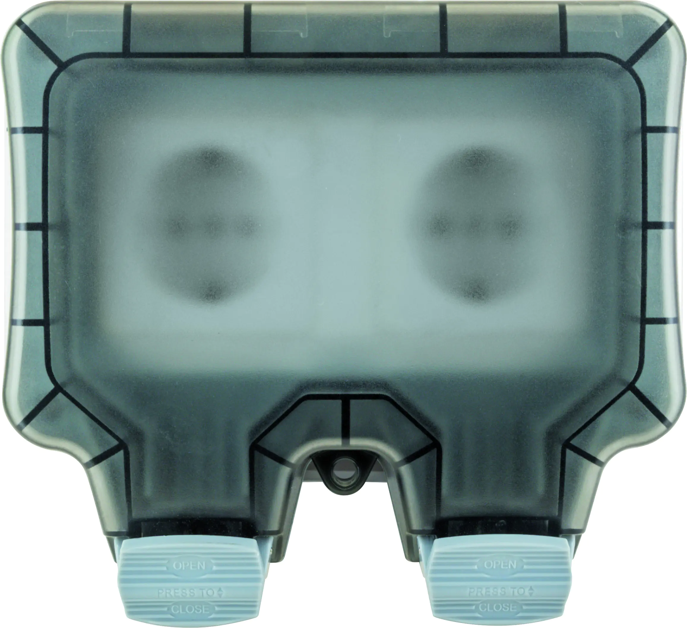 Schwaiger Aufputz Steckdose 2-fach, hellgrau