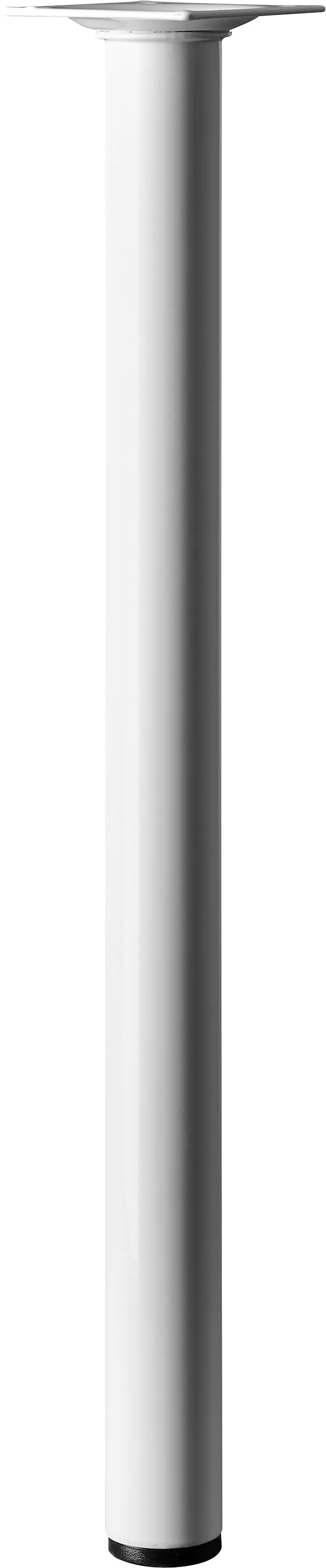Hettich Tischbein 3,0 x 40 cm Stahl weiß - 1 Stück
