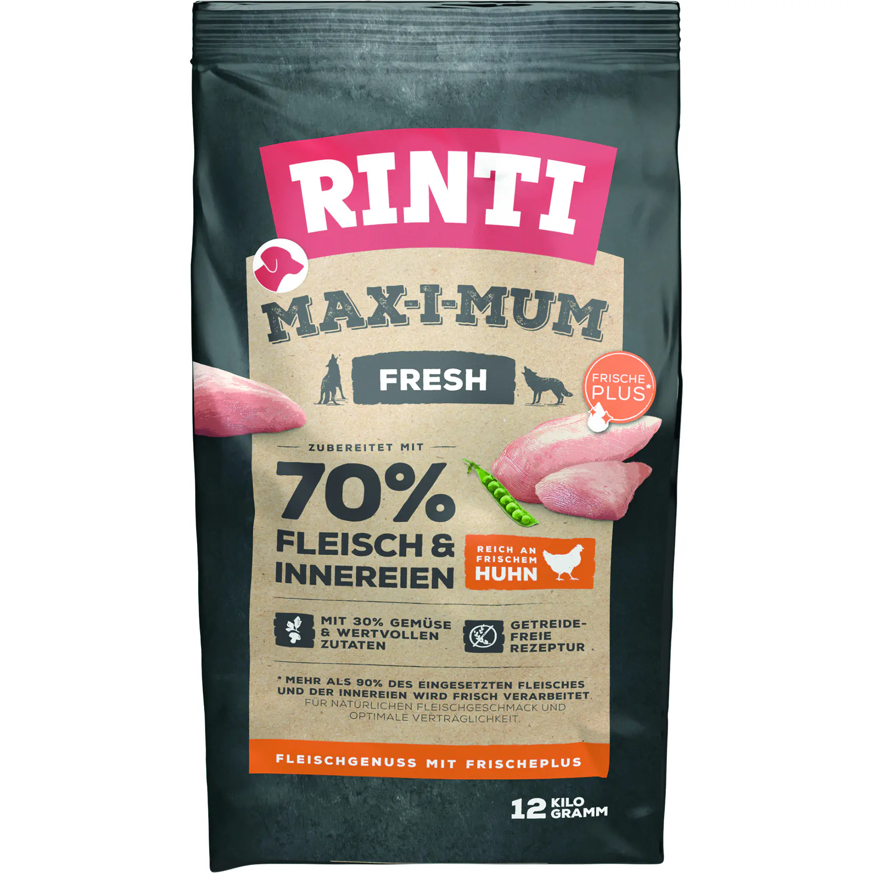 Rinti Max-i-Mum Hundetrockenfutter Adult 12 kg Fleisch & Innerein 