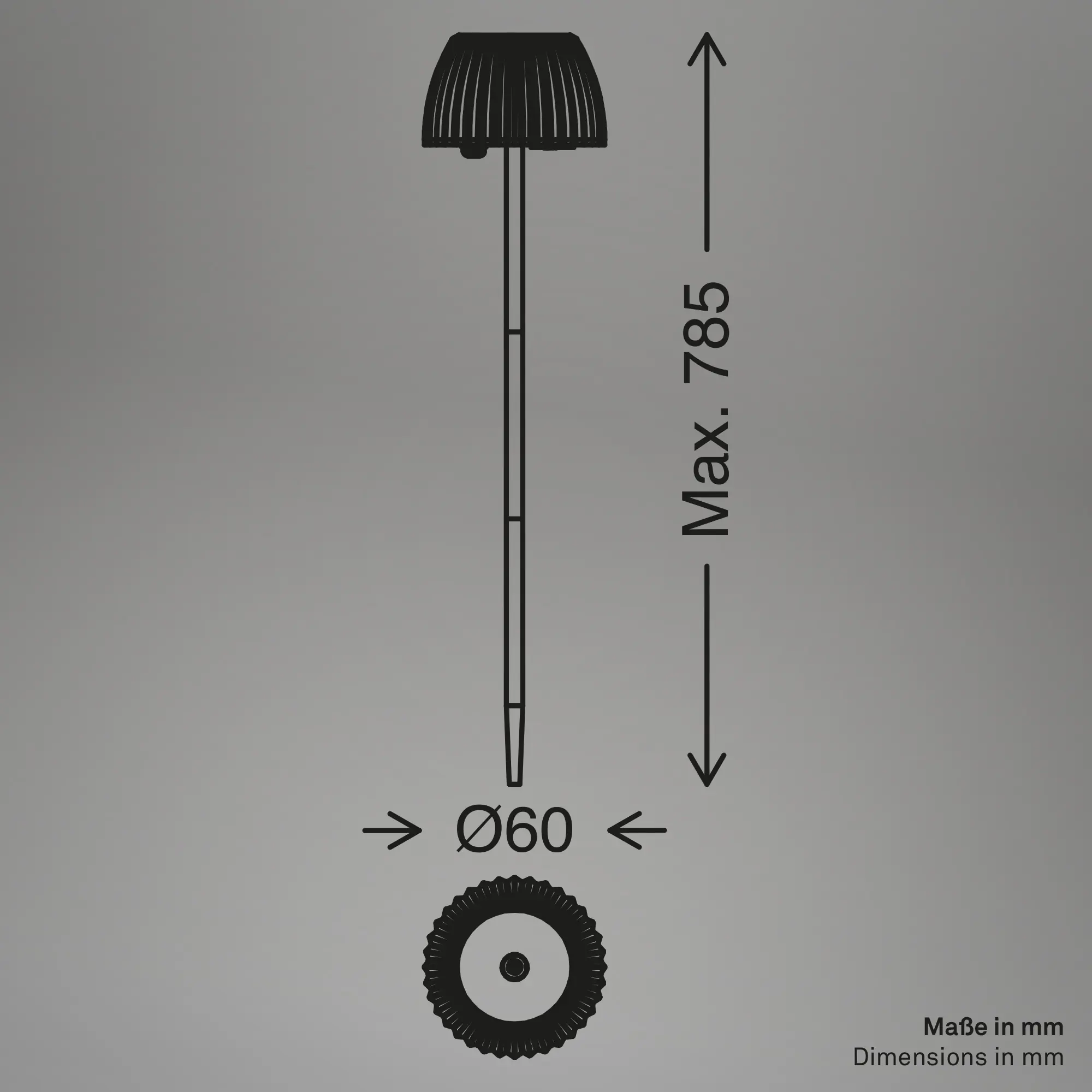 Briloner LED-Gartenleuchte Spießleuchte Riffle anthrazit dimmbar 