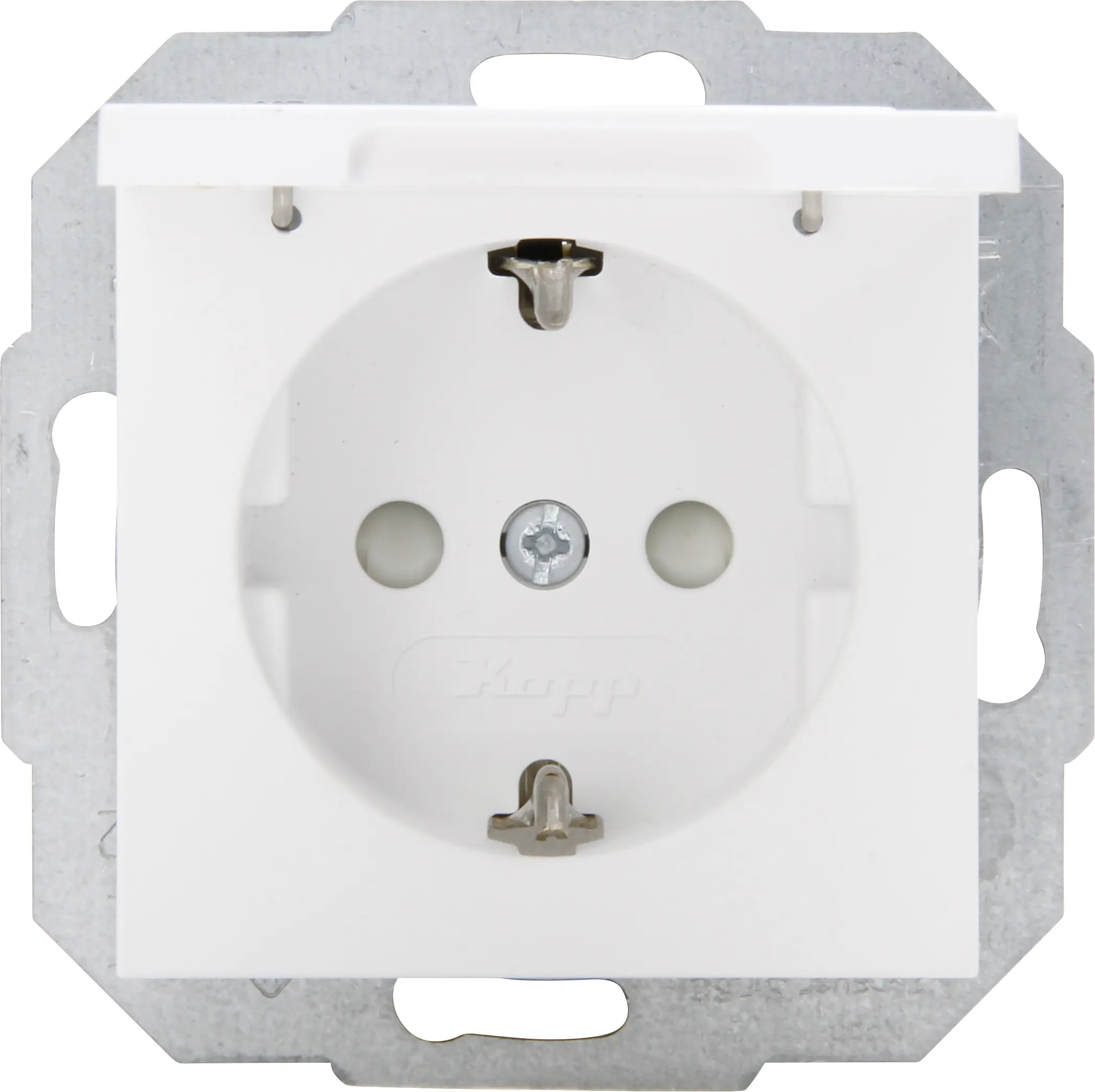 Kopp Schutzkontaktsteckdose mit Deckel Athenis arktisweiß matt, 920850086
