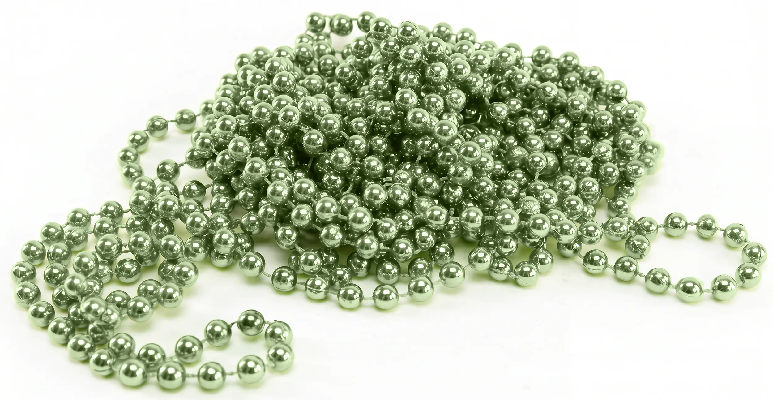TrendLine Perlenkette bruchfest langlebig 10 m light green