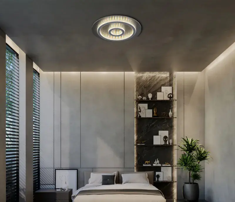 Globo Deckenleuchte Jayden Ø 45 x 5,5 cm schwarz warmweiß