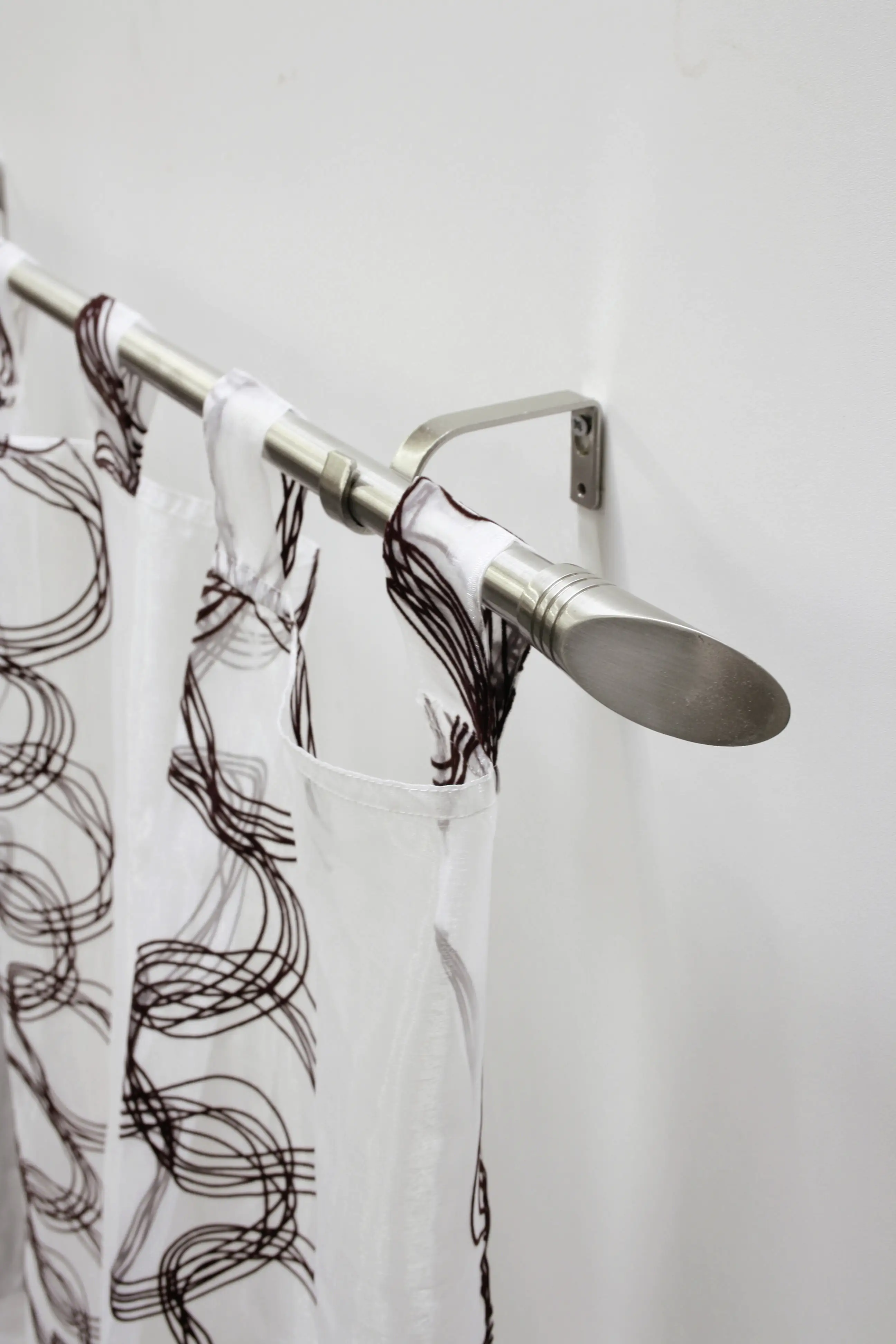 Gardinia Stilgarnitur Ellipse Ø 16/19 mm, edelstahl-optik, 120 - 210 cm