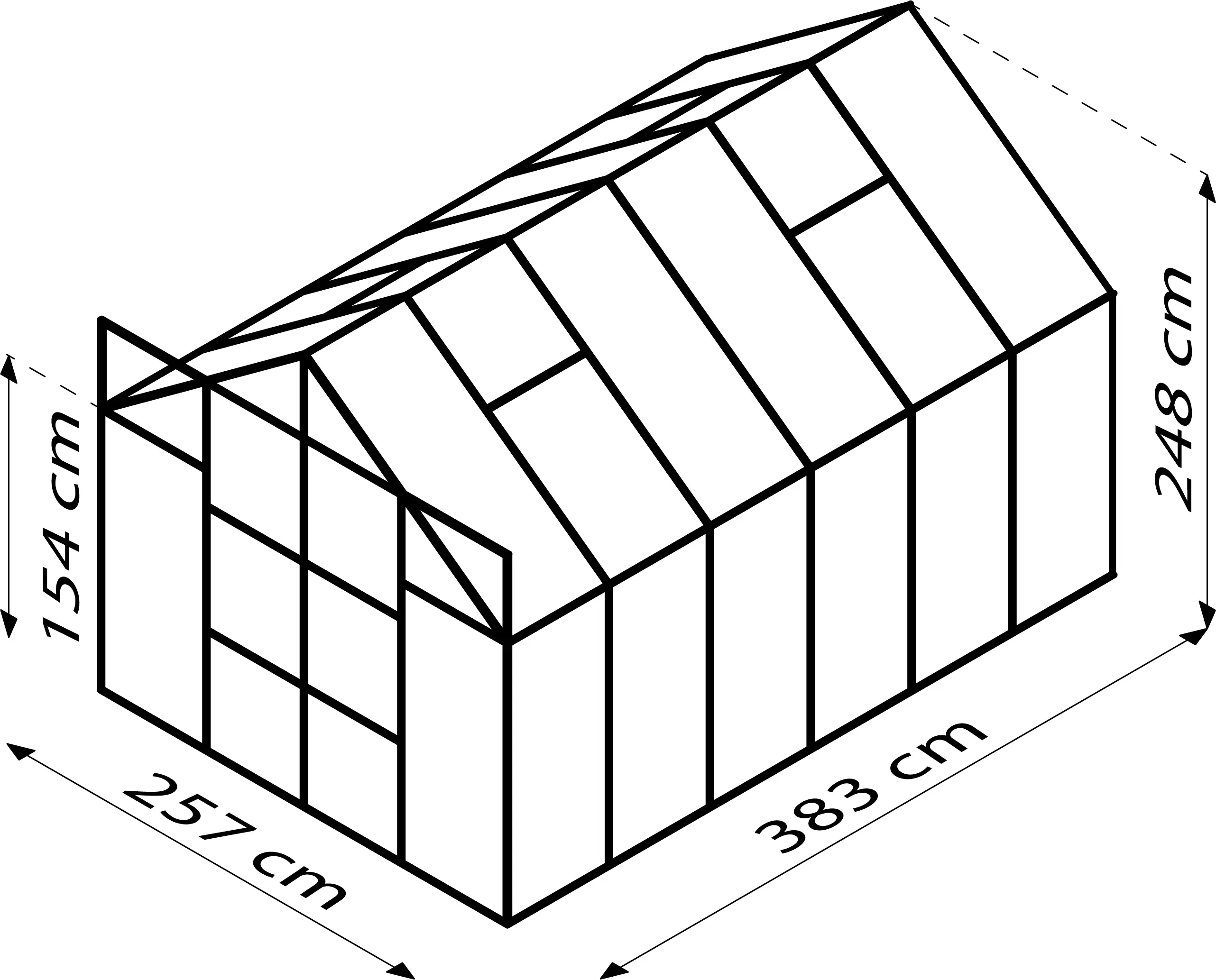 Vitavia Gewächshaus Uranus 9900 ESG 3 mm 254 x 379 cm