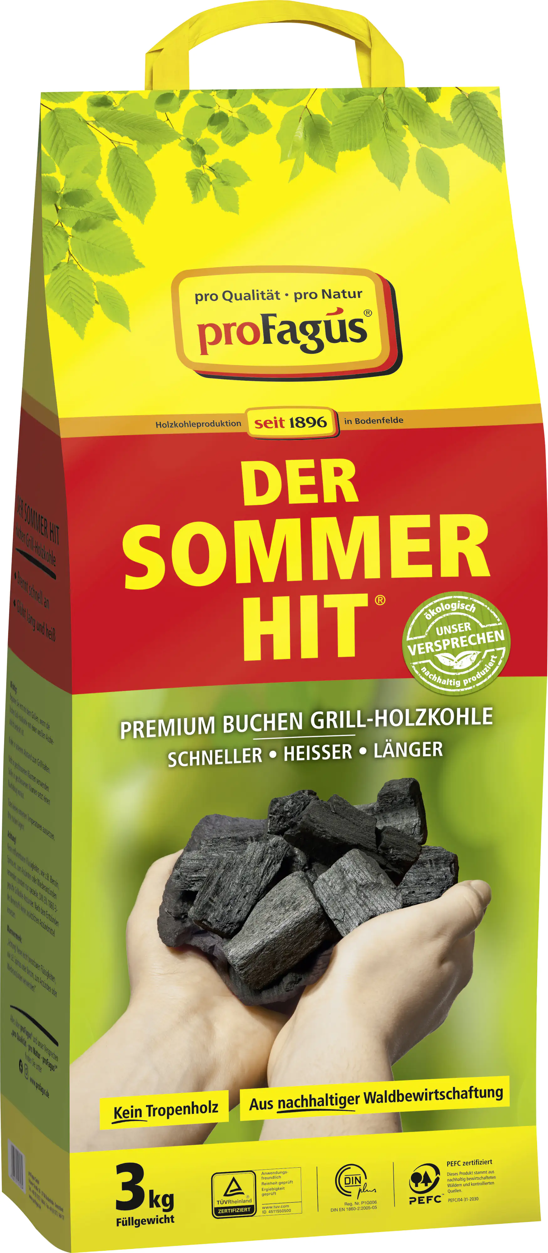 Profagus Buchen Grill-Holzkohle der Sommer Hit 3 kg Profagus Buchen Grill-Holzkohle der Sommer Hit 3 kg