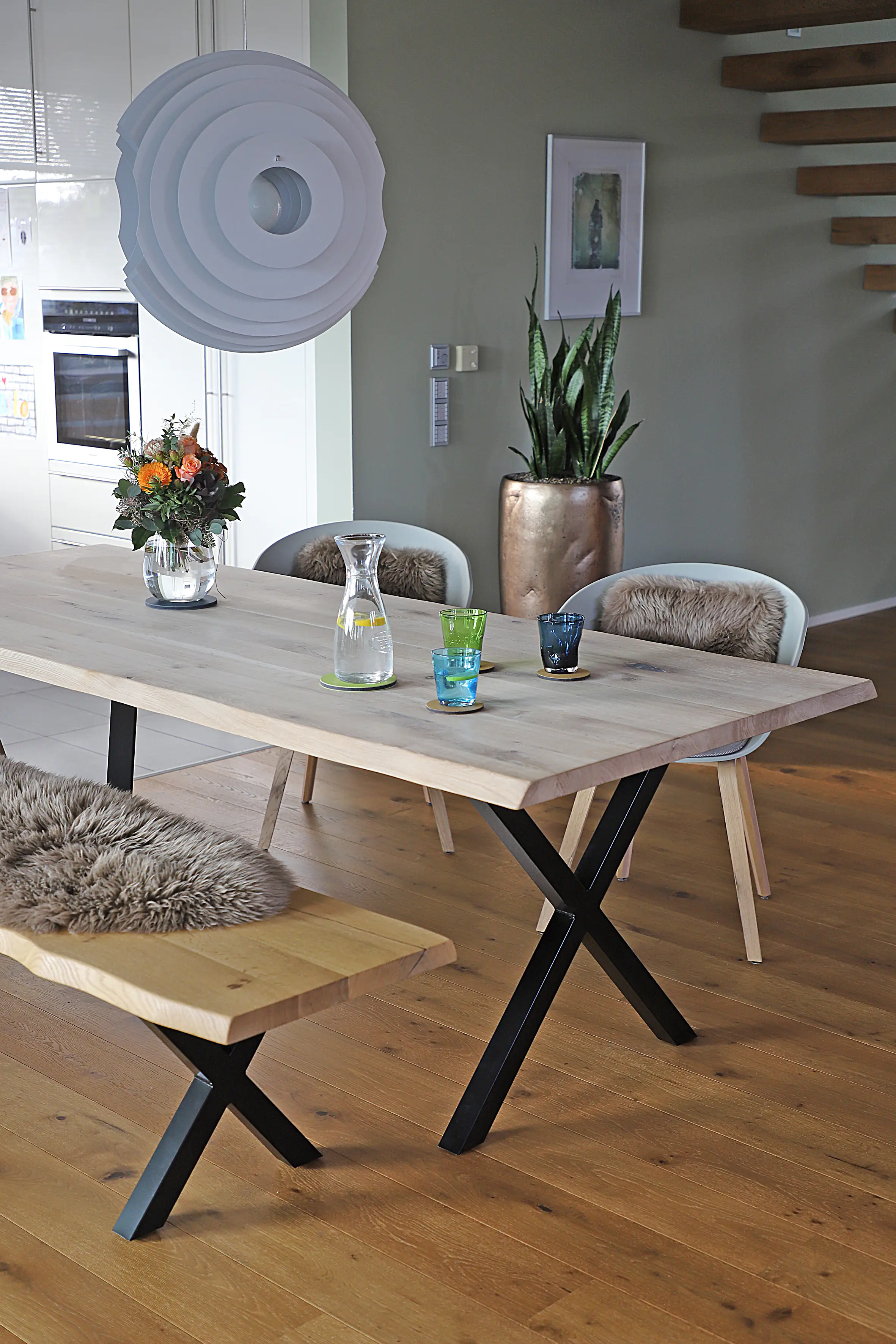 Dieda Tischbein X-Form schwarz Maße: 71,0 x 70,0 x 10,0 cm