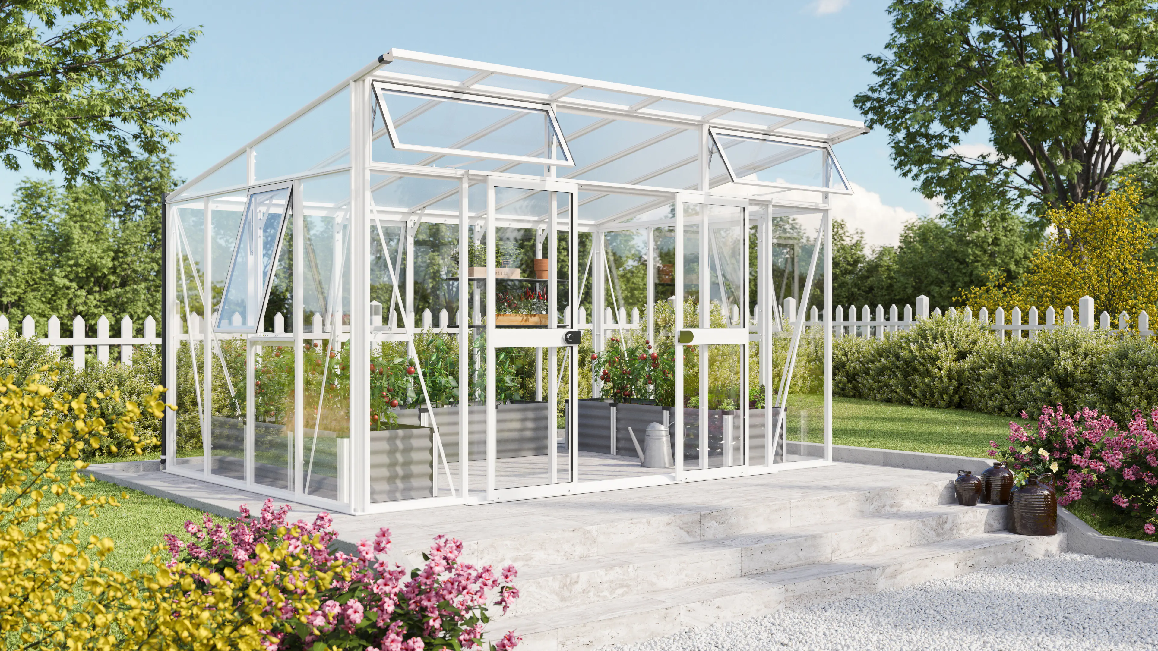 Vitavia Gewächshaus Aura 11500 275 x 396 cm 3 mm Sicherheitsglas 10 mm HKP Vitavia Gewächshaus Aura 11500 275 x 396 cm 3 mm Sicherheitsglas 10 mm HKP