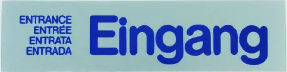 Conacord Klebeschild "Eingang"