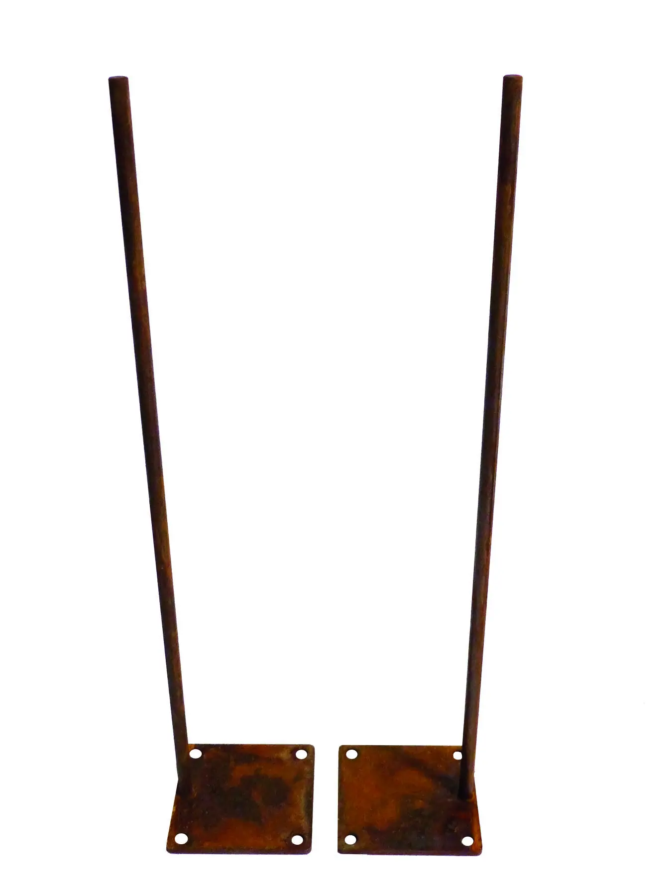 Badeko Bodenbefestigung für Parawände 25 x 25 cm rostbraun 2 tlg.