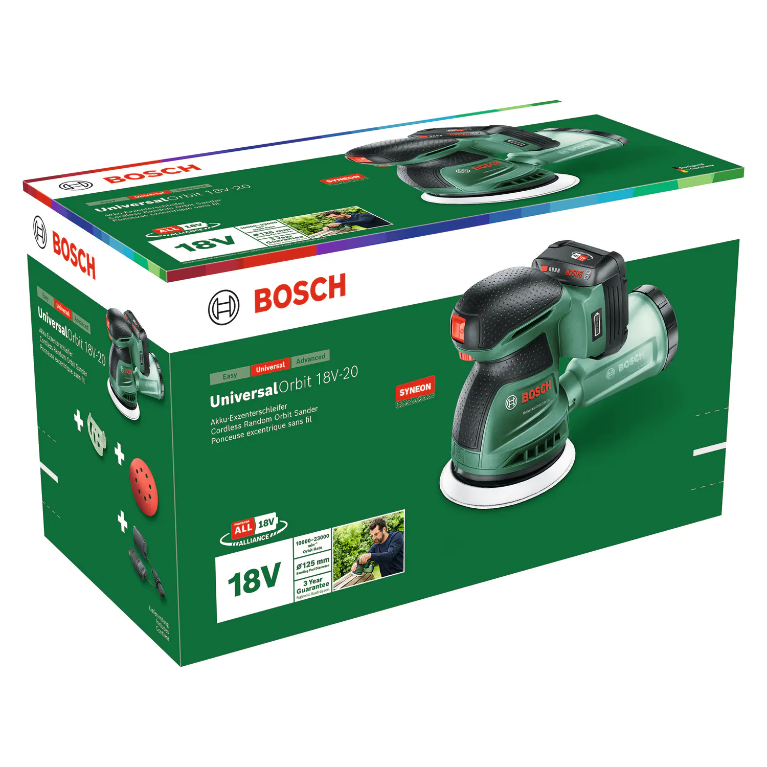 Bosch Akku-Exzenterschleifer UniversalOrbit 18V-20 Solo Bosch Akku-Exzenterschleifer UniversalOrbit 18V-20 Solo