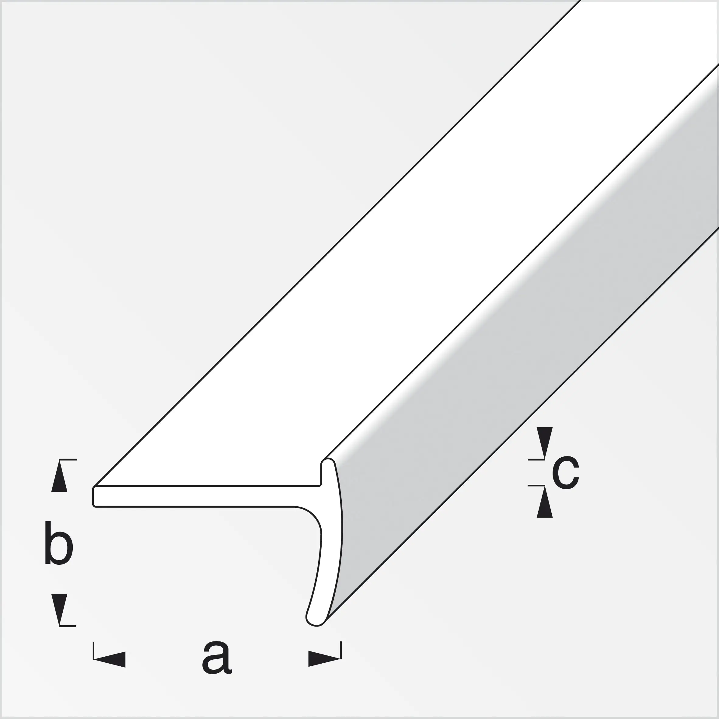 alfer Griff-Profil 1 m, 18 x 12 x 2 mm Aluminium eloxiert silber