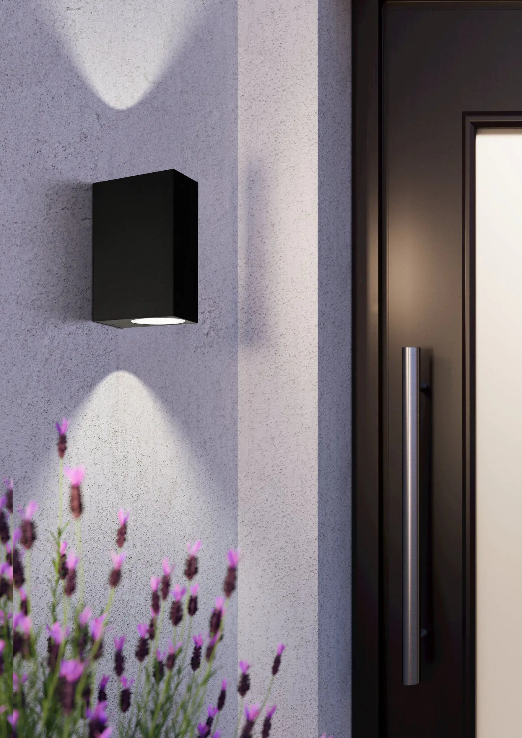 Eglo LED Außen-Wandleuchte Scogliera-E eckig schwarz 14 x 7 x 9 cm GU10 Up- & Downlight