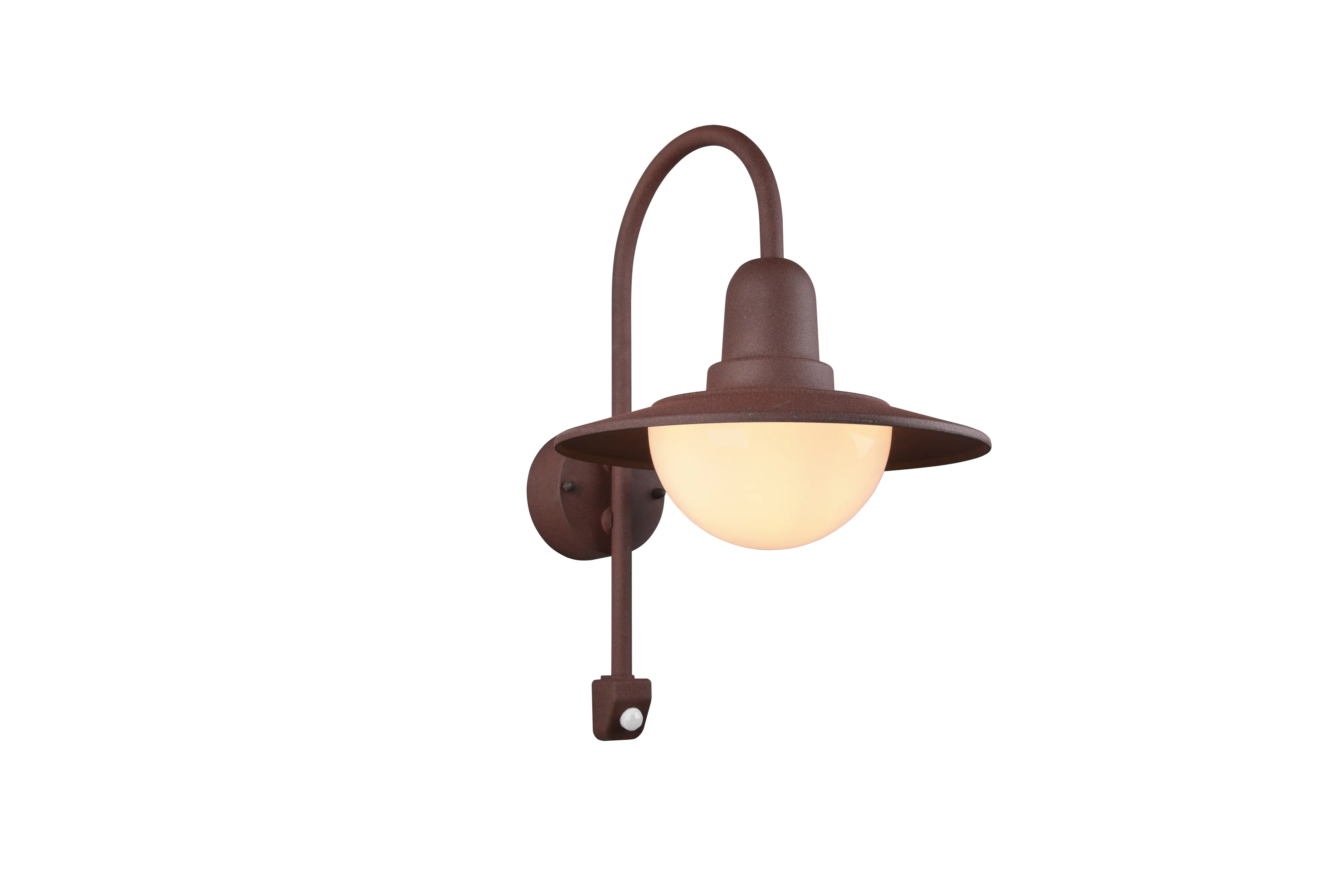 Trio Außen-Wandleuchte Norman rost mit Bewegungsmelder