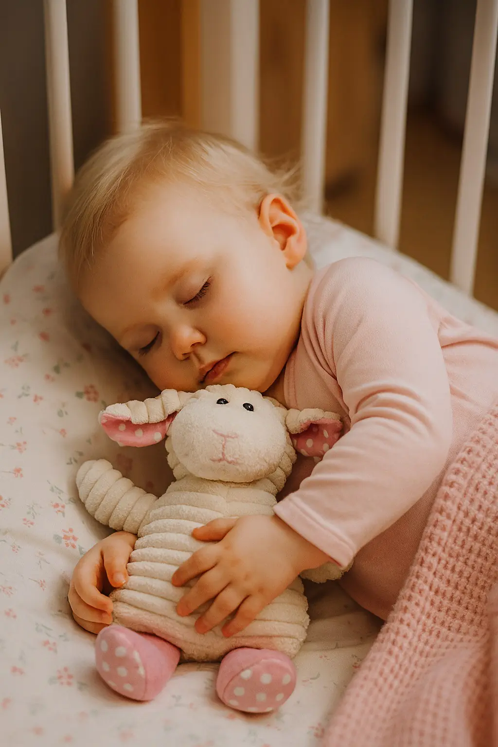 Warmies Pure Wärmekuscheltier Schaf Pünktchen beige/rosa