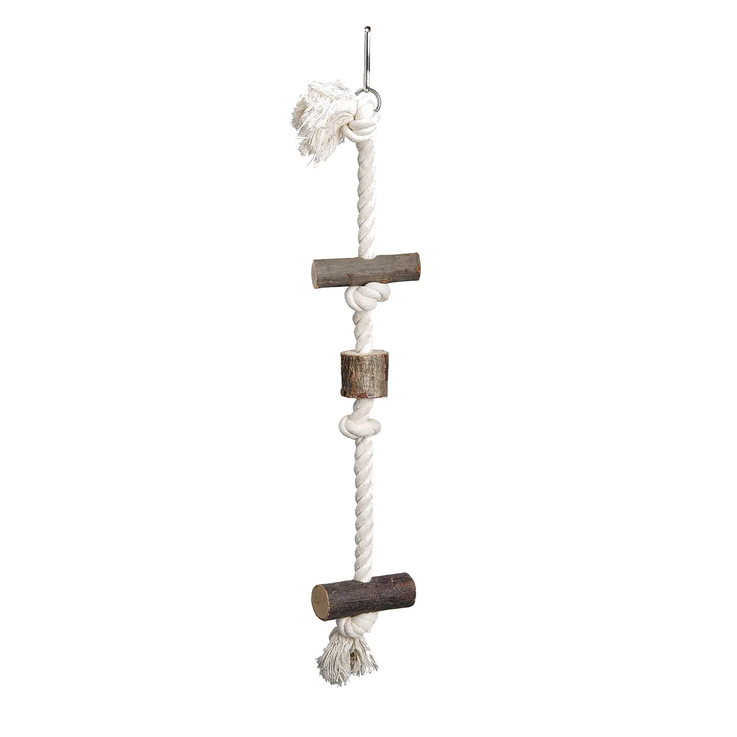Ollesch Vogelspielzeug 56 cm Seil mit Holz natur Ollesch Vogelspielzeug 56 cm Seil mit Holz natur