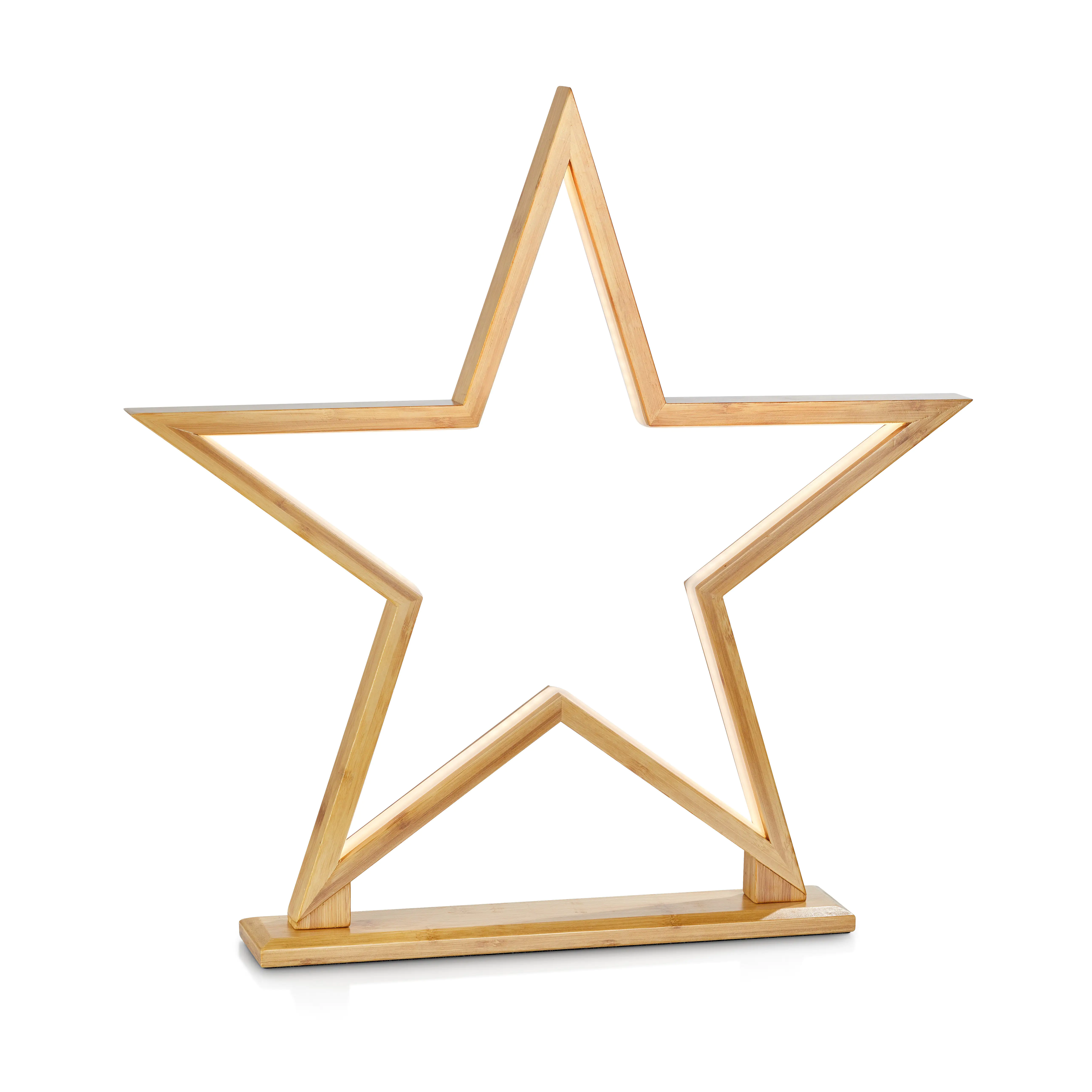 Markslöjd BOBO Standstern Bambus Natur, LED, H 42 cm x T 6,5 cm x B 45 cm