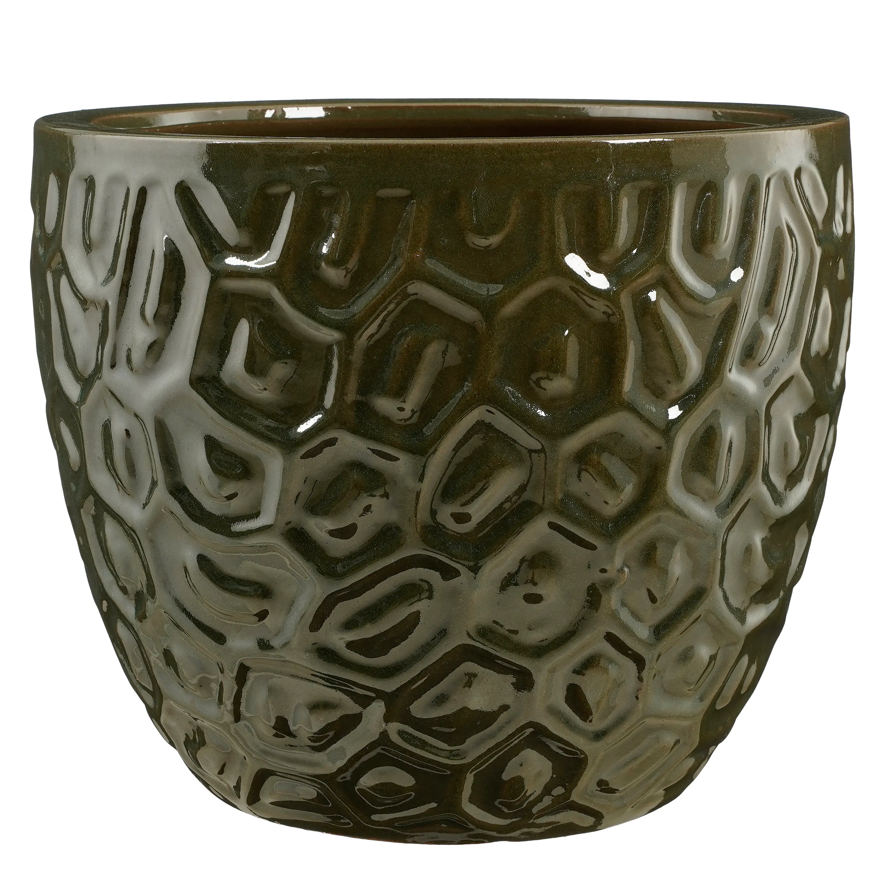 Mica Decorations Übertopf Peto Ton dunkelgrün Ø 37 x 32 cm