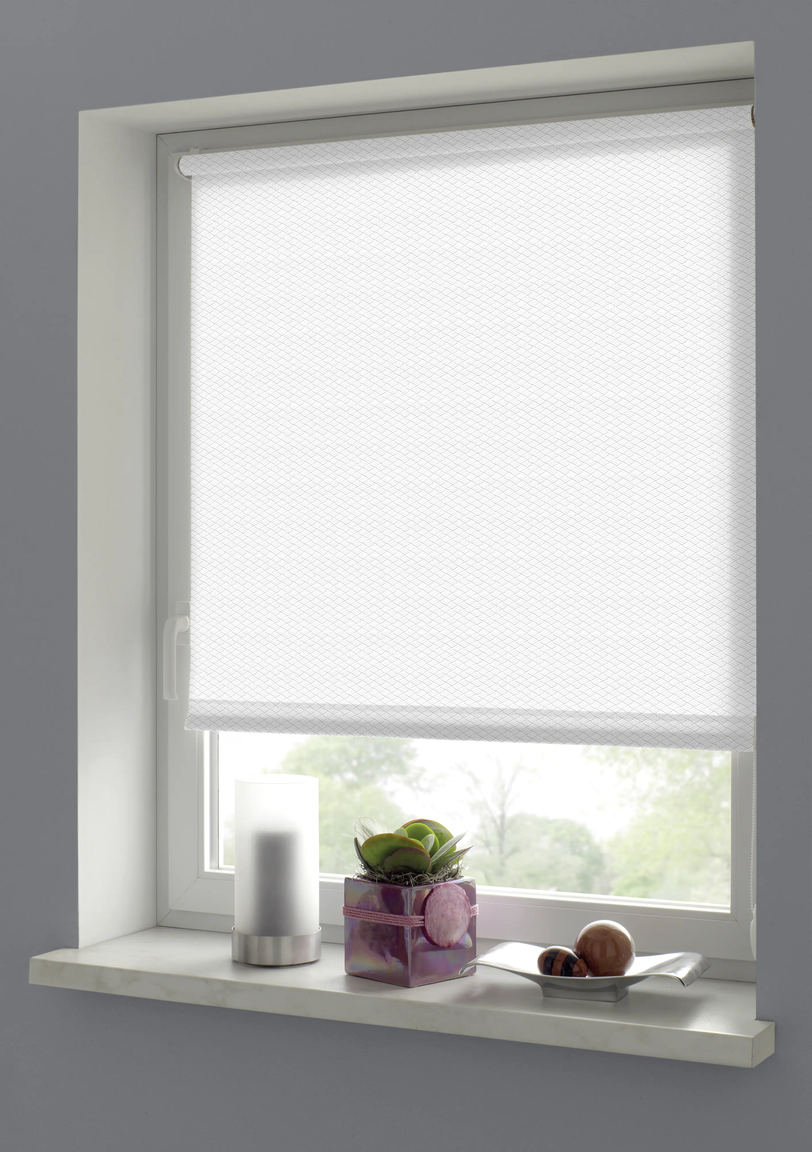 Gardinia EasyFix Rollo weiß 120 x 160 cm Shaun