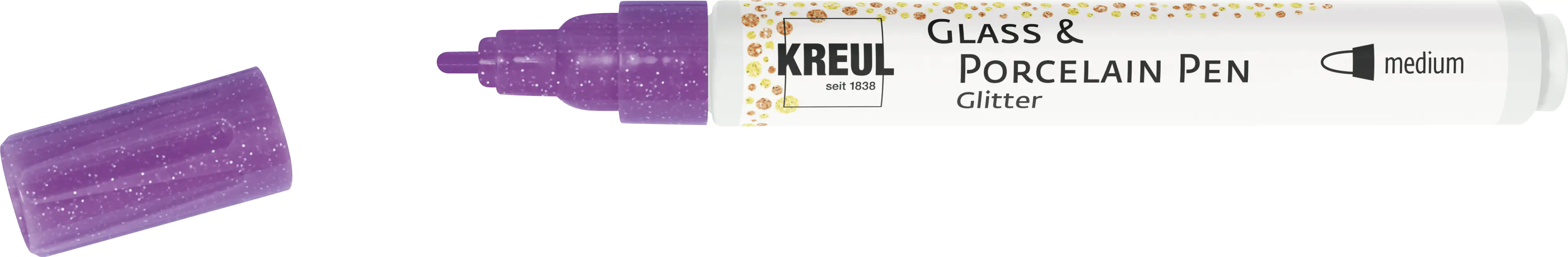 Kreul Glass & Porcelain Pen Glitter violett 1 - 3 mm