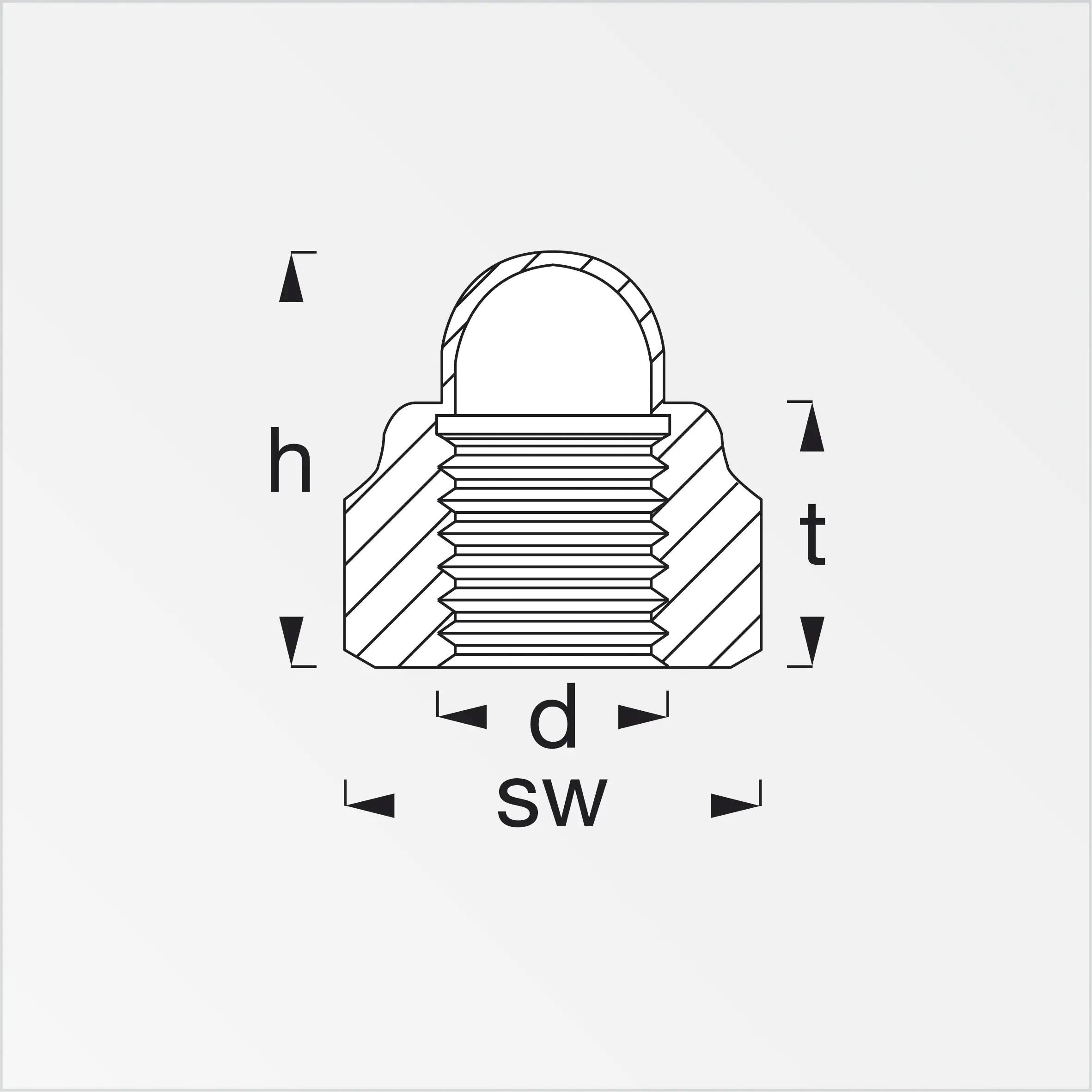 alfer Sechskanthutmutter M6 Stahl verzinkt