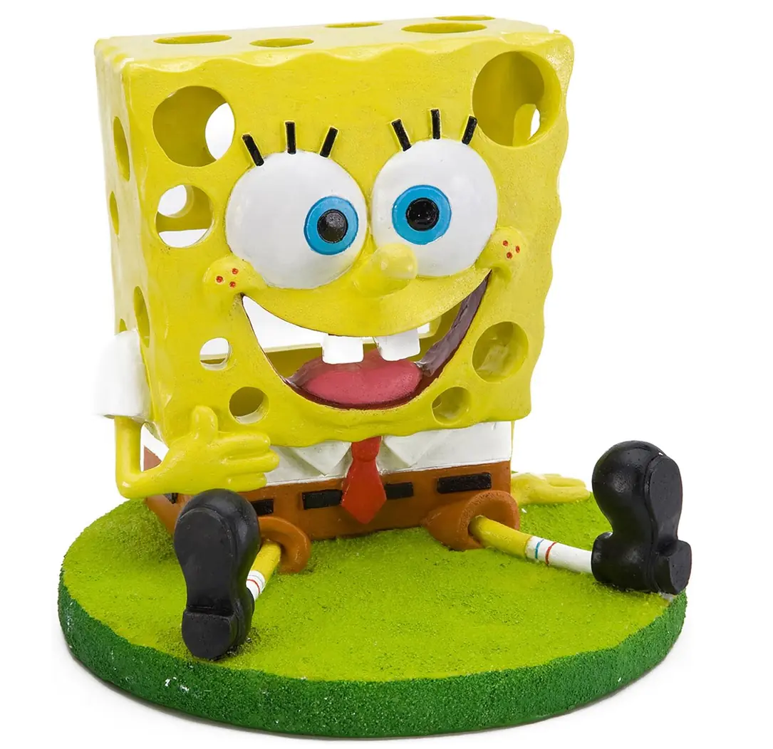 Aquariendekofigur Spongebob sitzend 12,5 cm