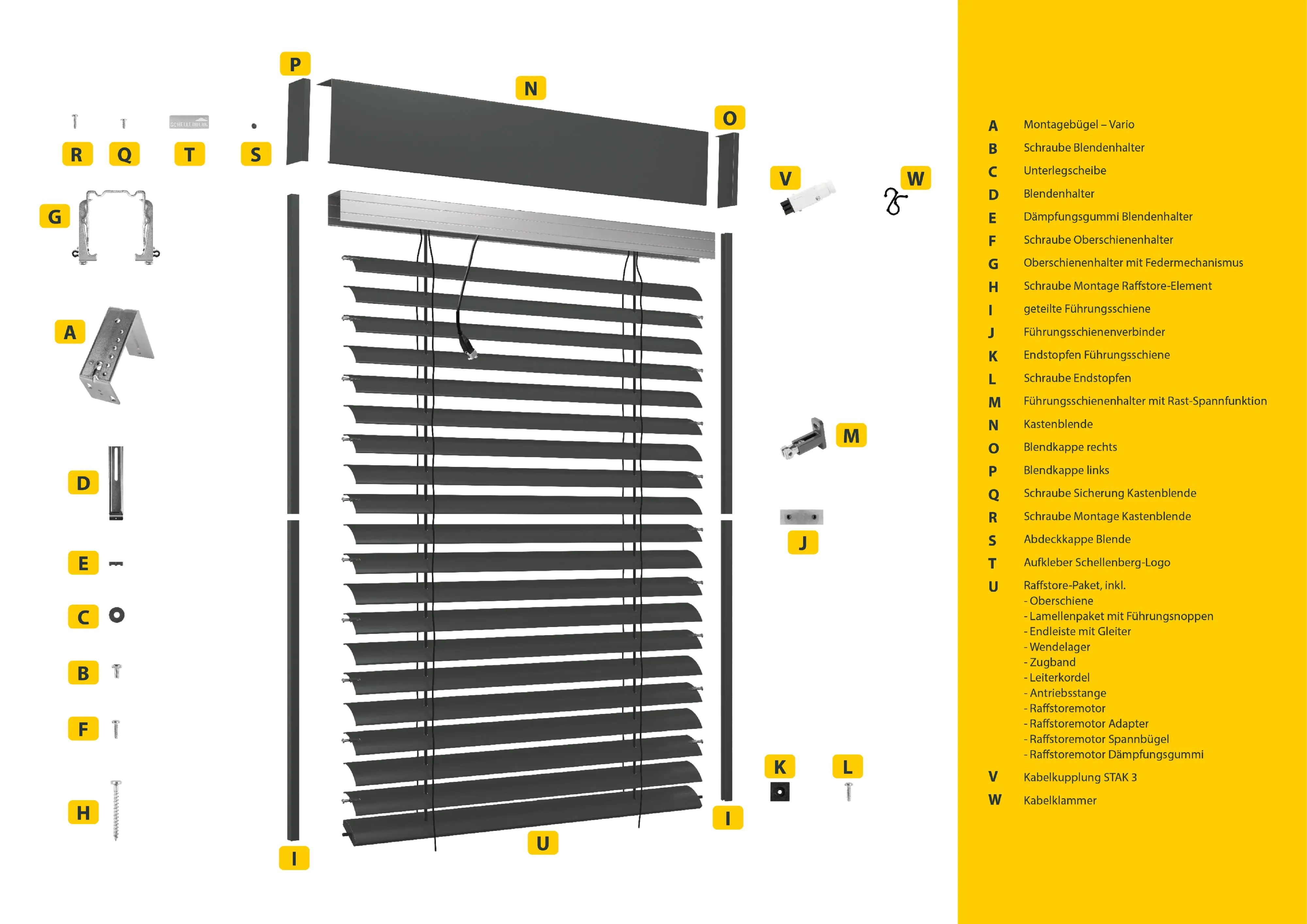 Schellenberg Raffstore Express, anthrazit 210 x 240 cm, Blende 30 cm