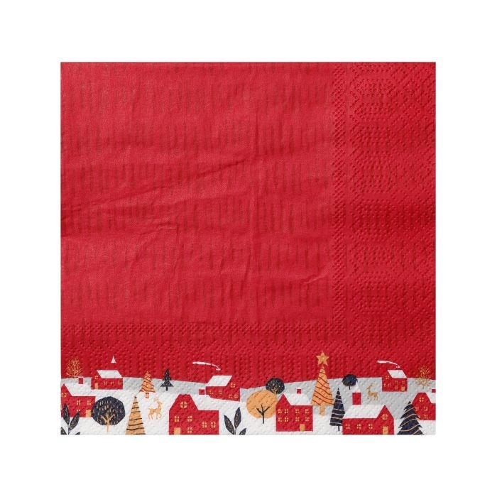 Eglo Servietten X-Mas Pasig rot 16,5 x 16,5 cm - 20er Pack