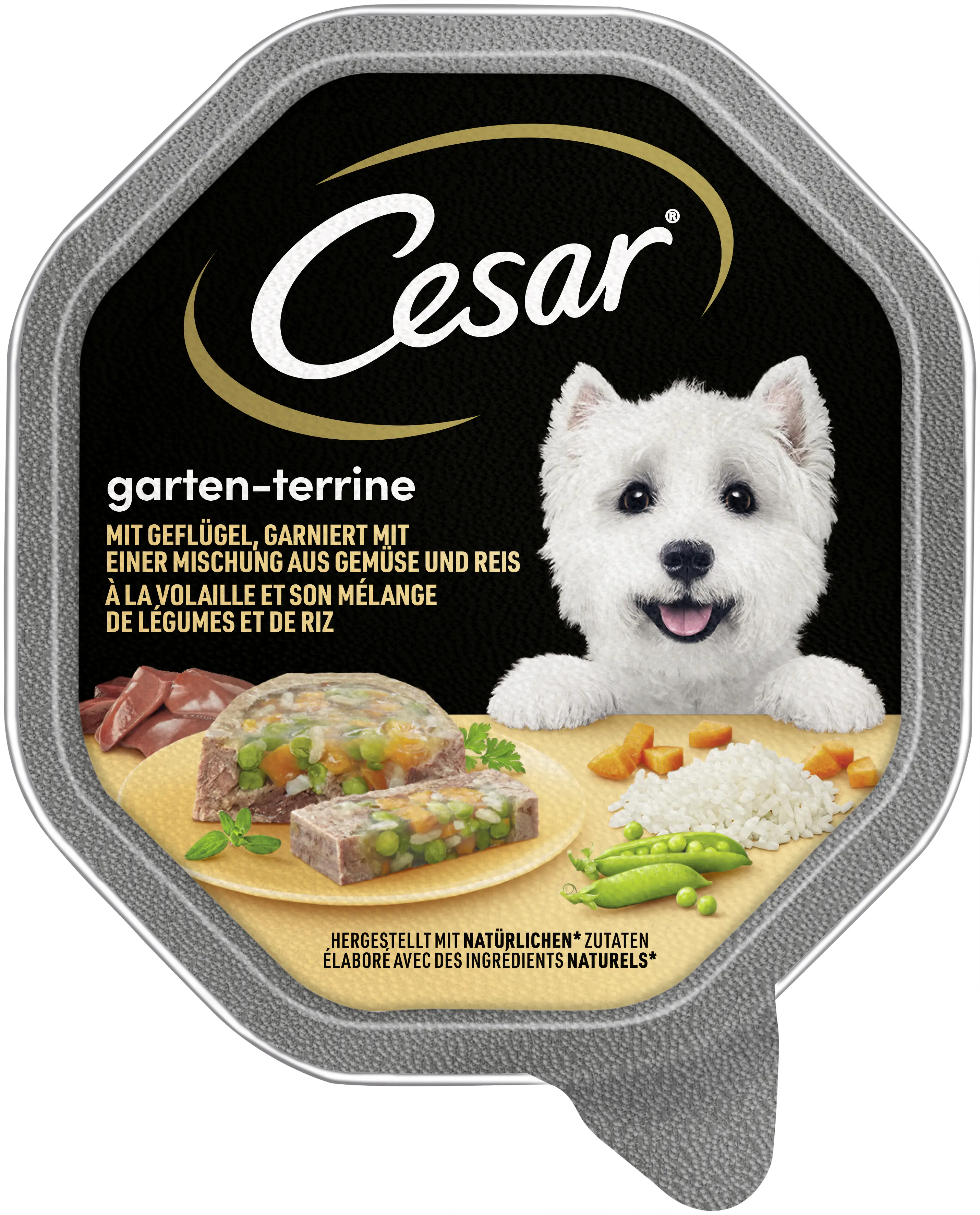 Cesar Hundenassfutter Garten-Terrine Adult 150 g Geflügel