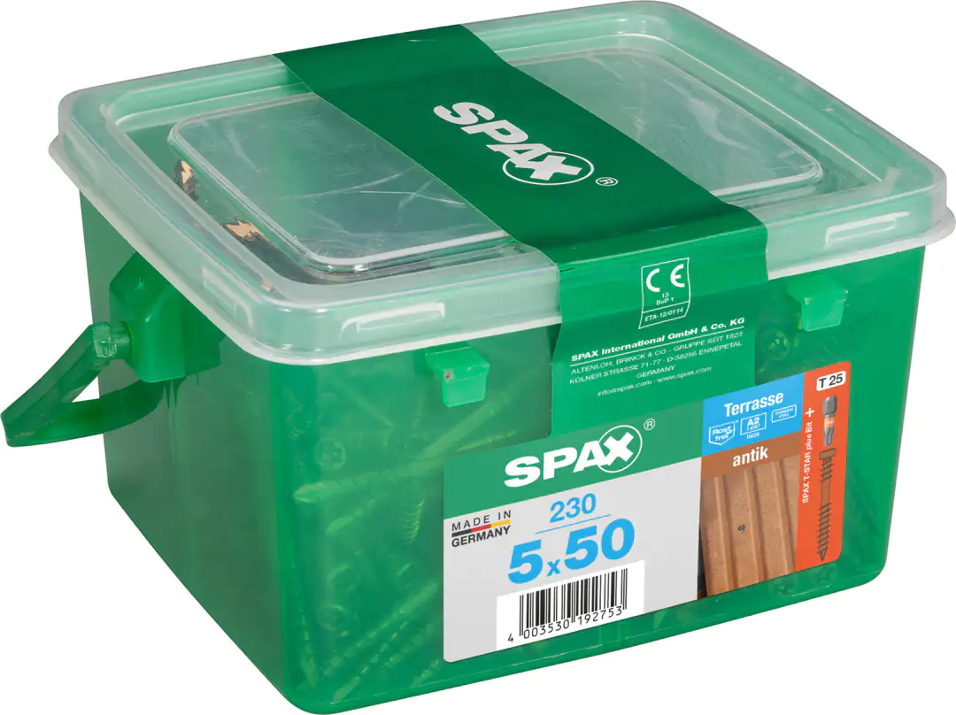 Spax Terrassenschrauben 5.0 x 50 mm TX 25 - 230 Stk.