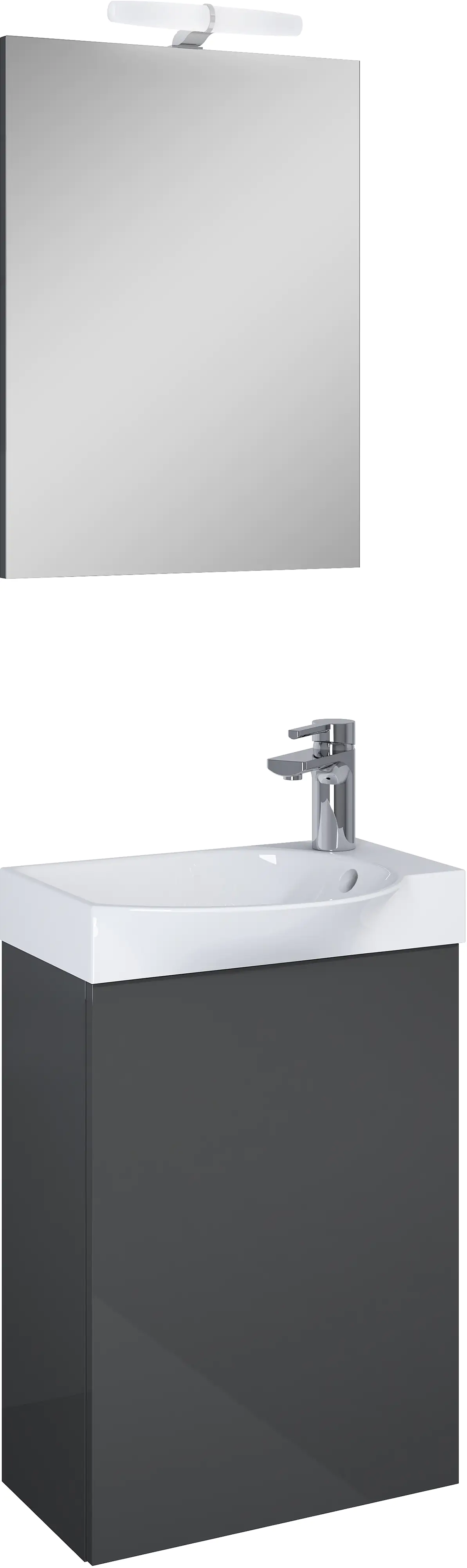 Gäste WC Möbel Set Stuttgart anthrazit 45 cm