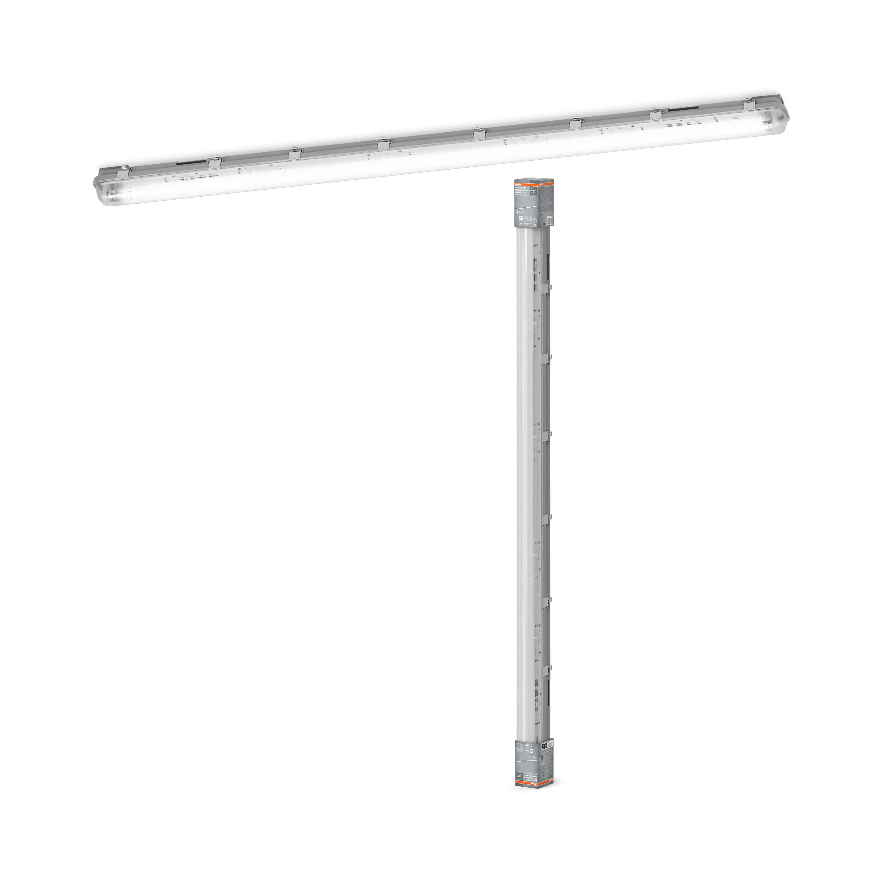 Osram Feuchtraumleuchte Submarine Pro Adv 27 W grau neutralweiß mit Bewegungssensor