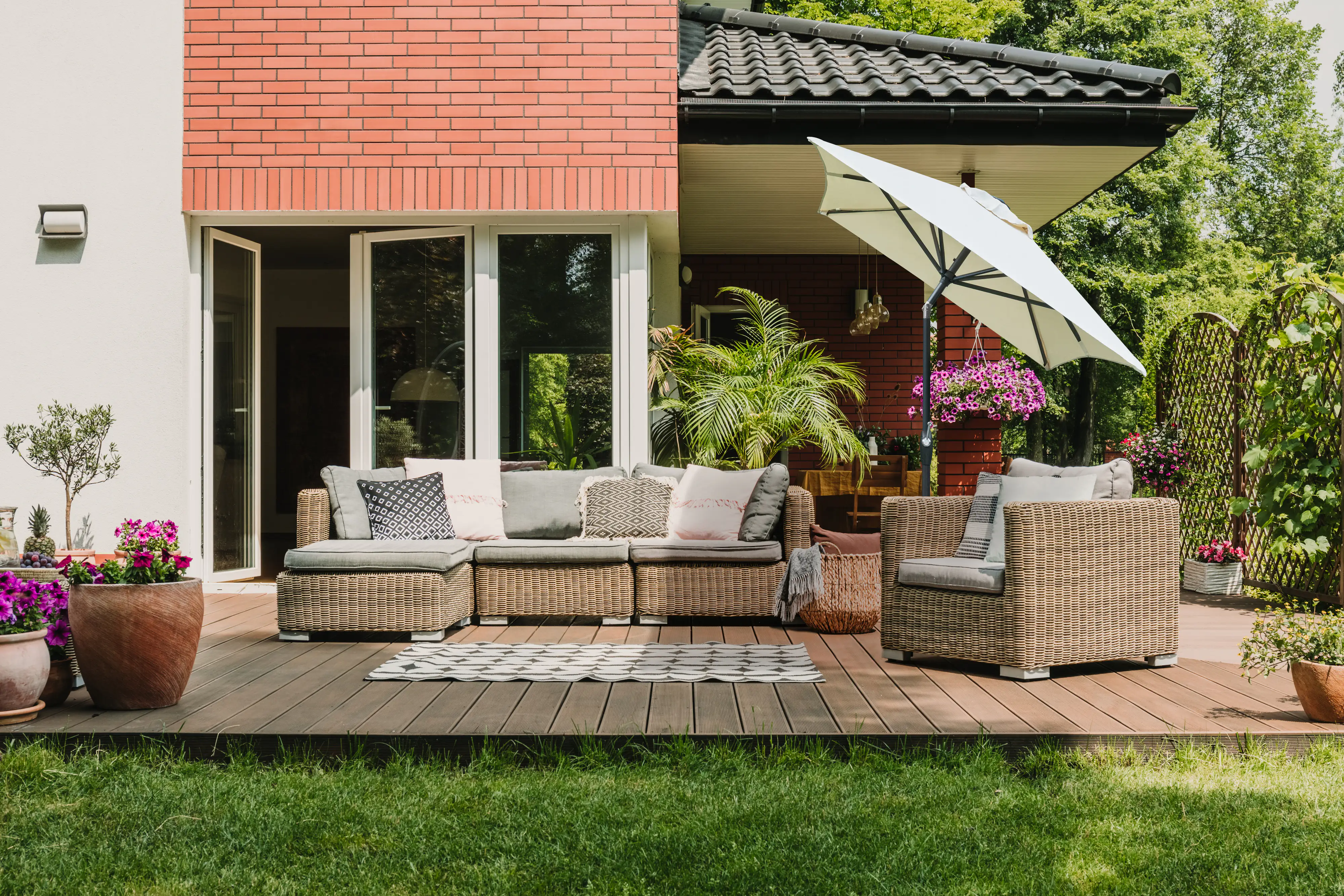 Primaster Balkonschirm Florenz natur, 140 x 210 cm